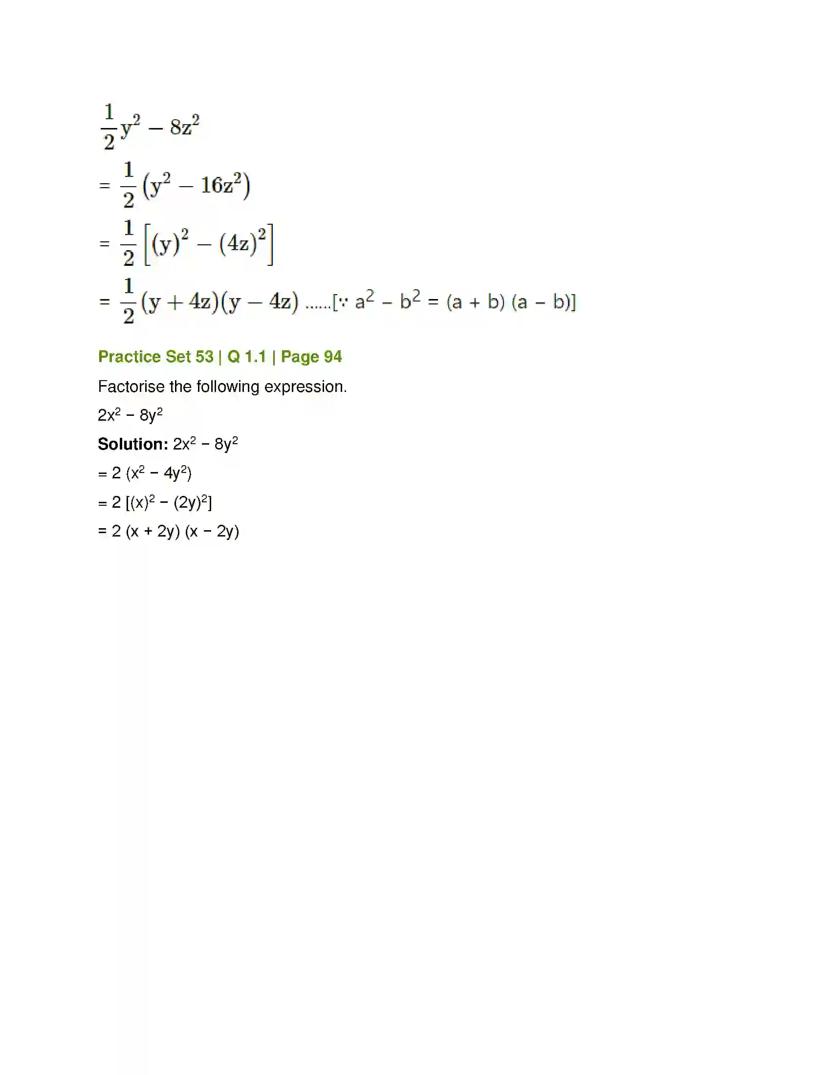 Maharashtra Board Class 7th Mathematics Algebraic Formulae - Expansion of Squares Solution 10
