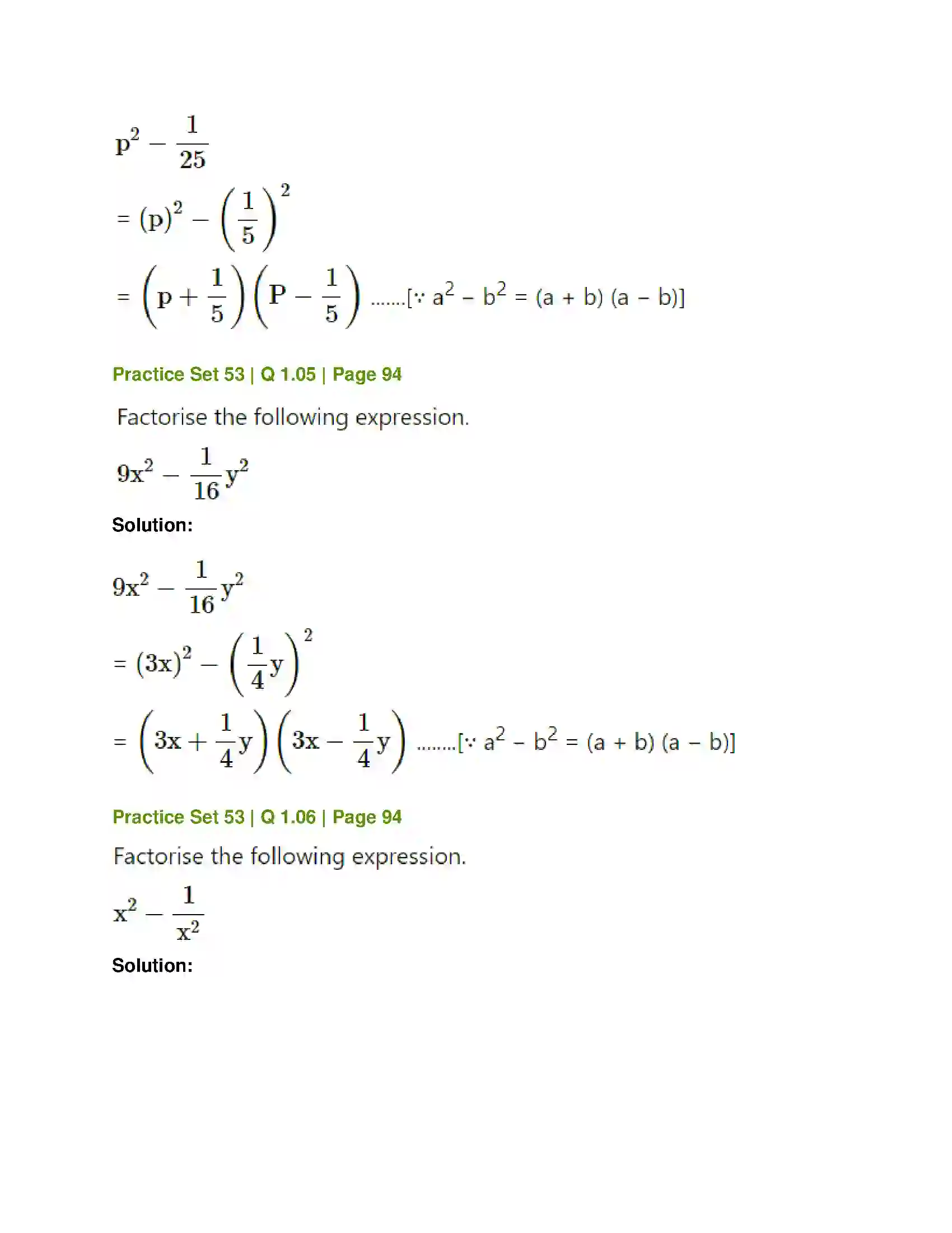 Maharashtra Board Class 7th Mathematics Algebraic Formulae - Expansion of Squares Solution 8