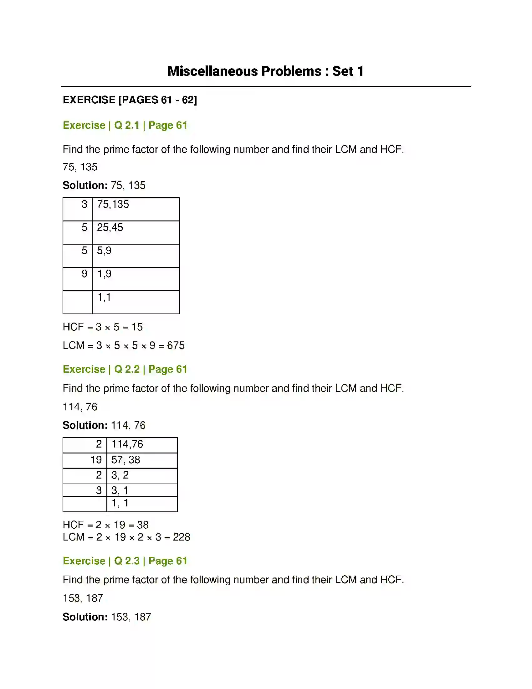 Maharashtra Board Class 7th Mathematics Miscellaneous Problems Set - 1 Solution 1