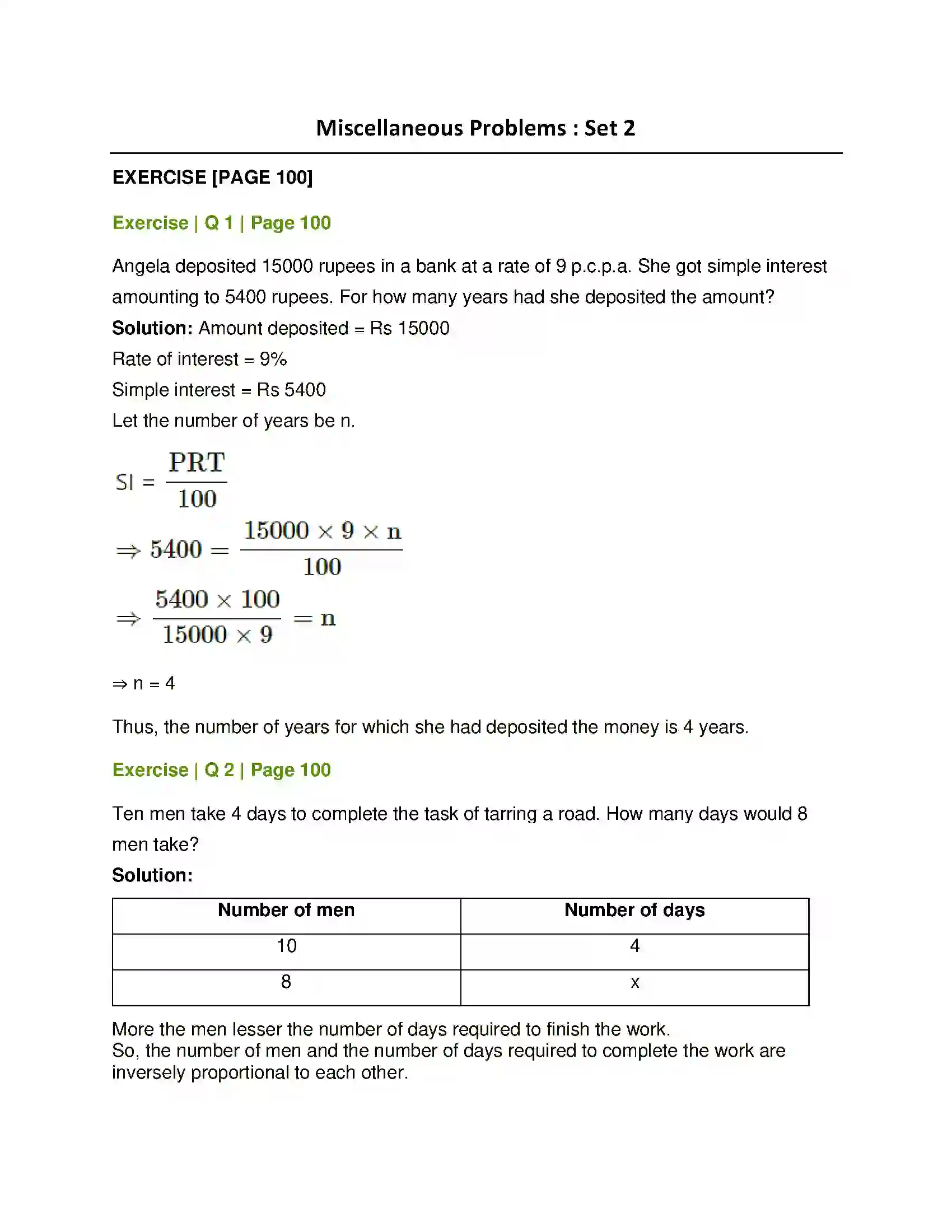 Maharashtra Board Class 7th Mathematics Miscellaneous Problems Set - 2 Solution 1