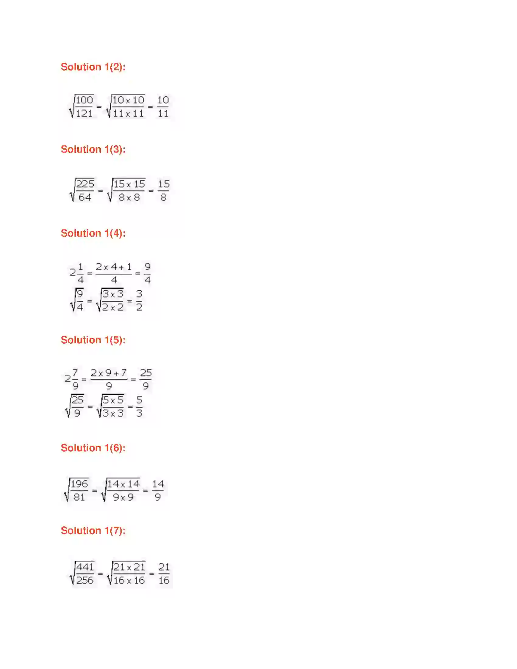 Maharashtra Board Class 7th Mathematics Squares and Square Roots Solution 2