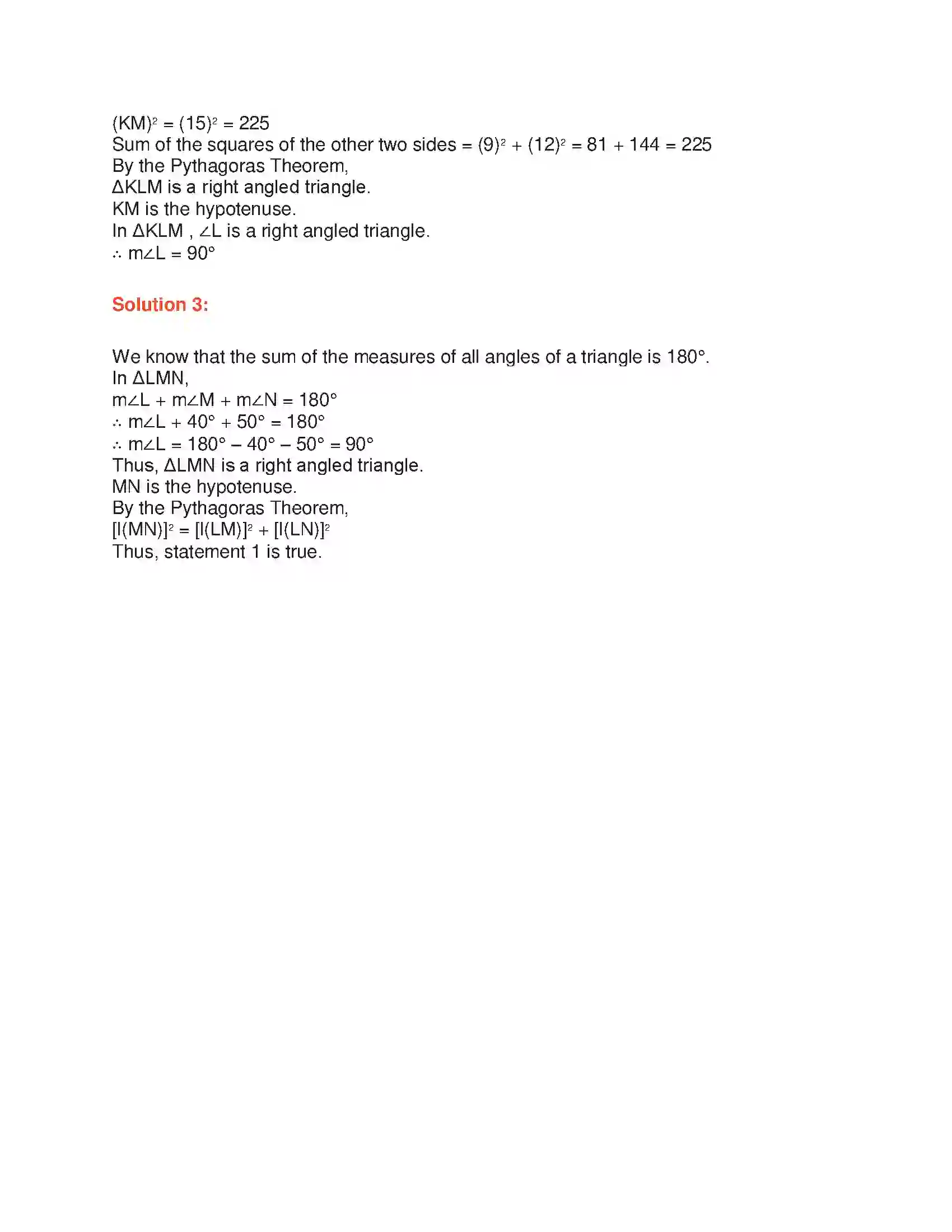 Maharashtra Board Class 7th Mathematics Theorem of Pythagoras Solution 6
