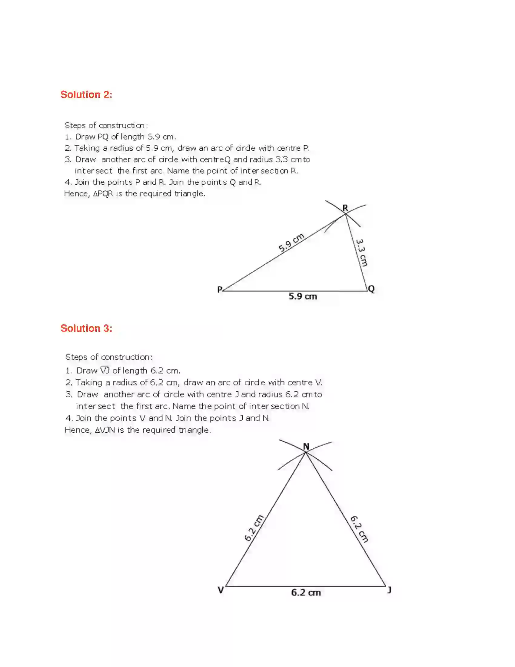 Maharashtra Board Class 7th Mathematics Construction of Triangles Solution 2