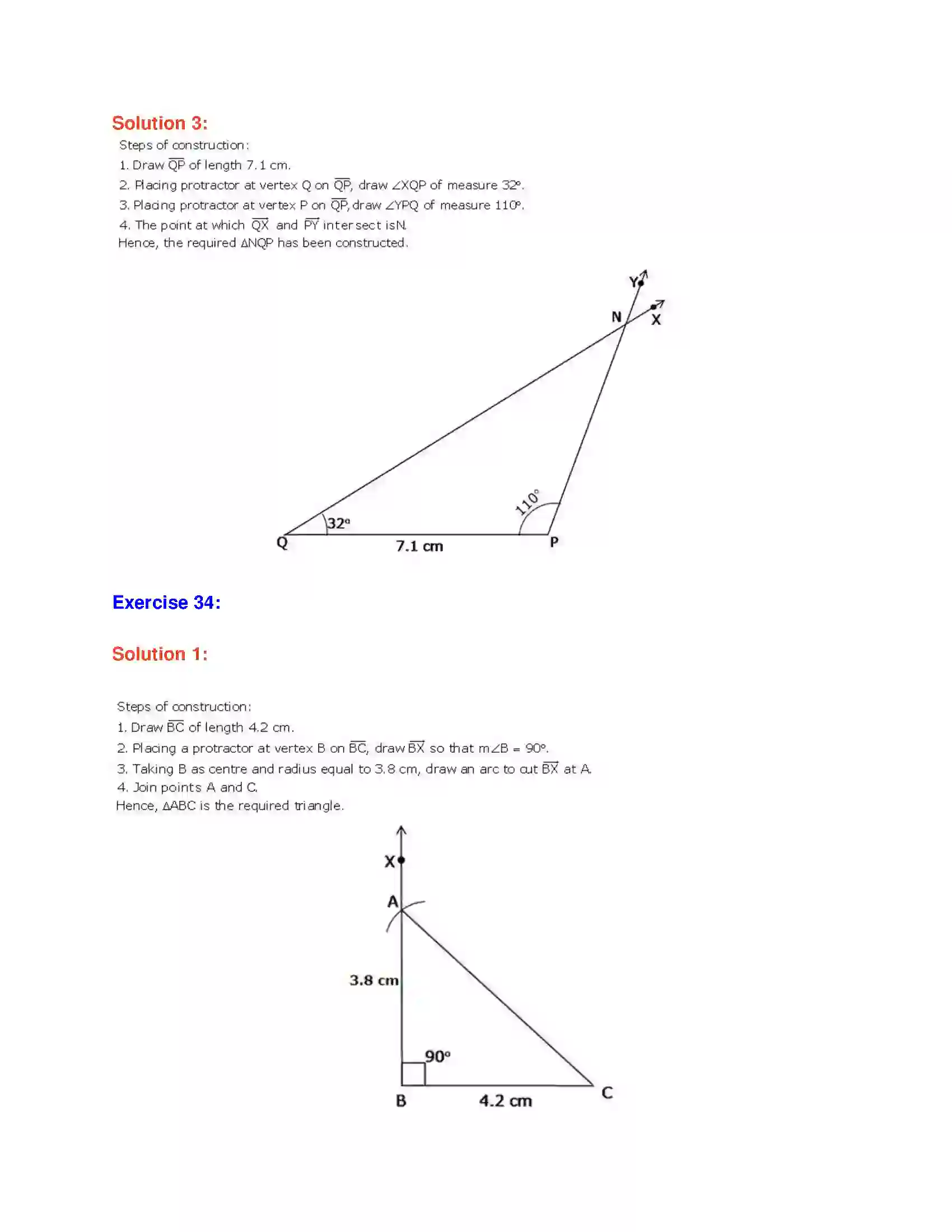 Maharashtra Board Class 7th Mathematics Construction of Triangles Solution 6