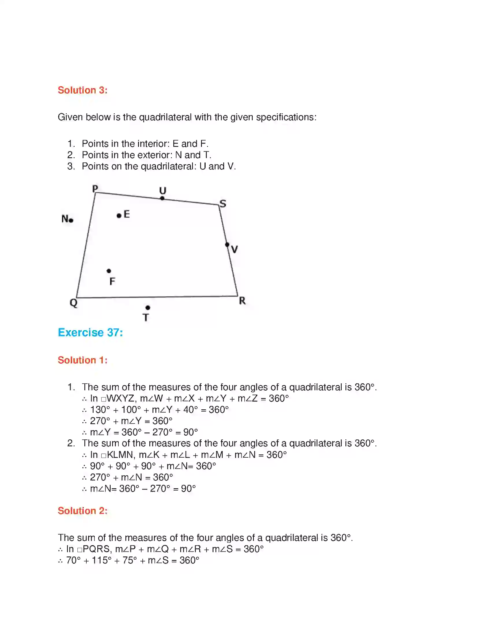 Maharashtra Board Class 7th Mathematics Quadrilaterals Solution 2