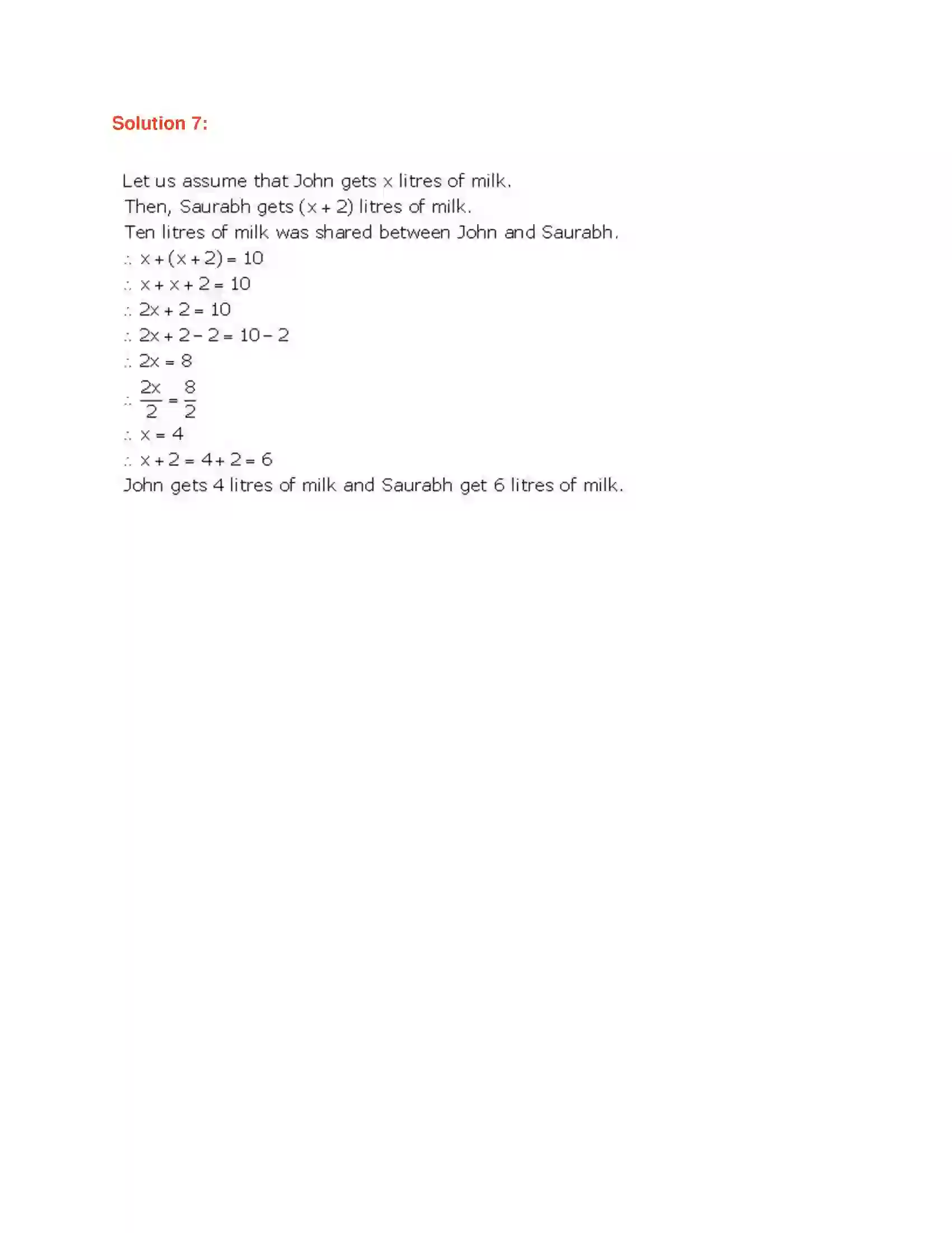 Maharashtra Board Class 7th Mathematics Equations in One Variable Solution 11