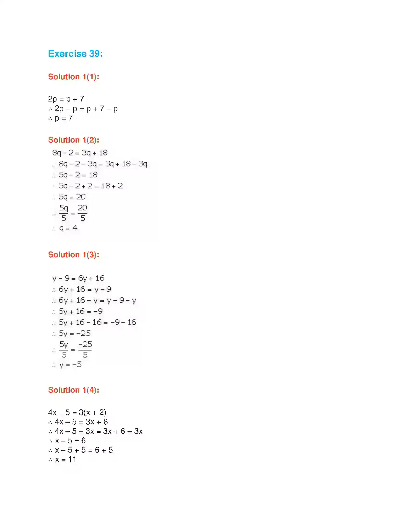 Maharashtra Board Class 7th Mathematics Equations in One Variable Solution 4