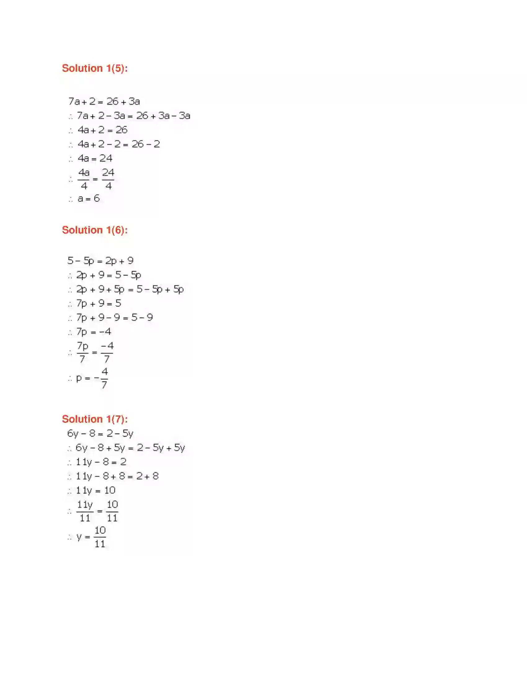 Maharashtra Board Class 7th Mathematics Equations in One Variable Solution 5