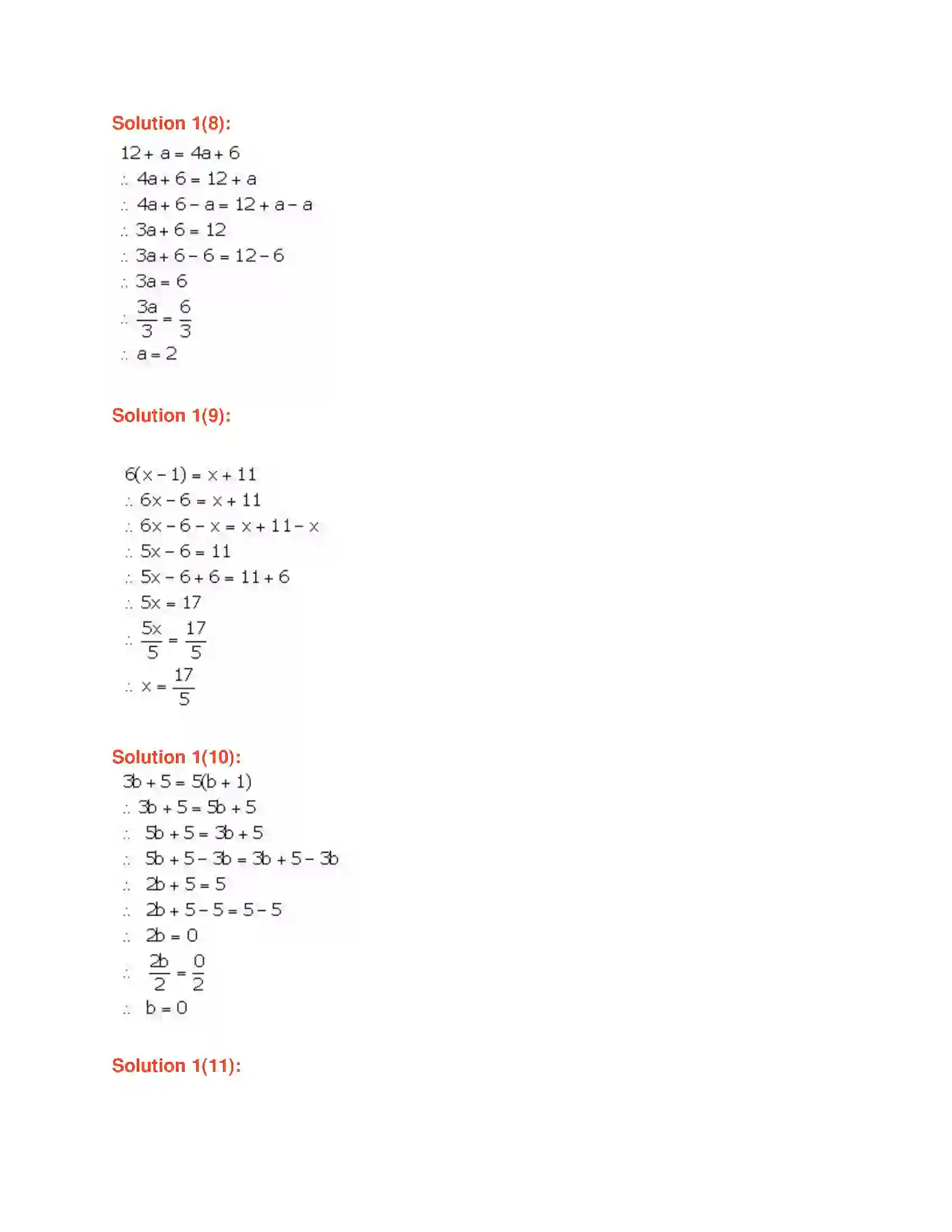 Maharashtra Board Class 7th Mathematics Equations in One Variable Solution 6