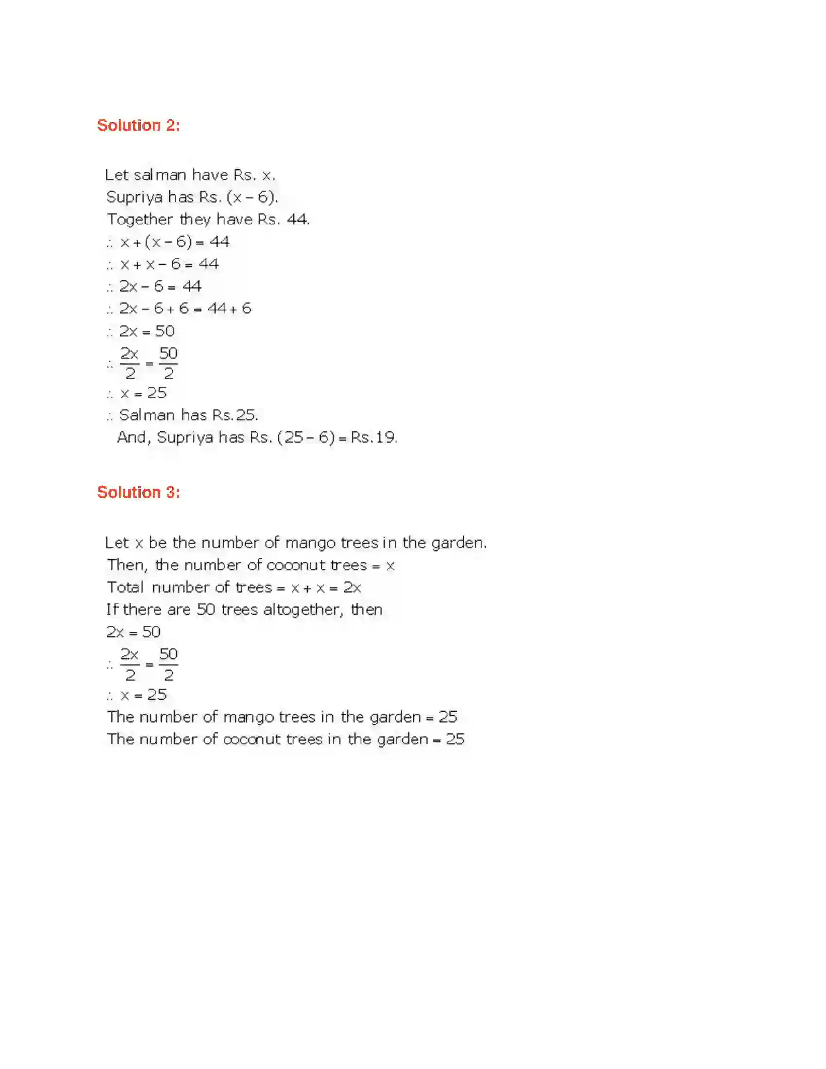 Maharashtra Board Class 7th Mathematics Equations in One Variable Solution 9