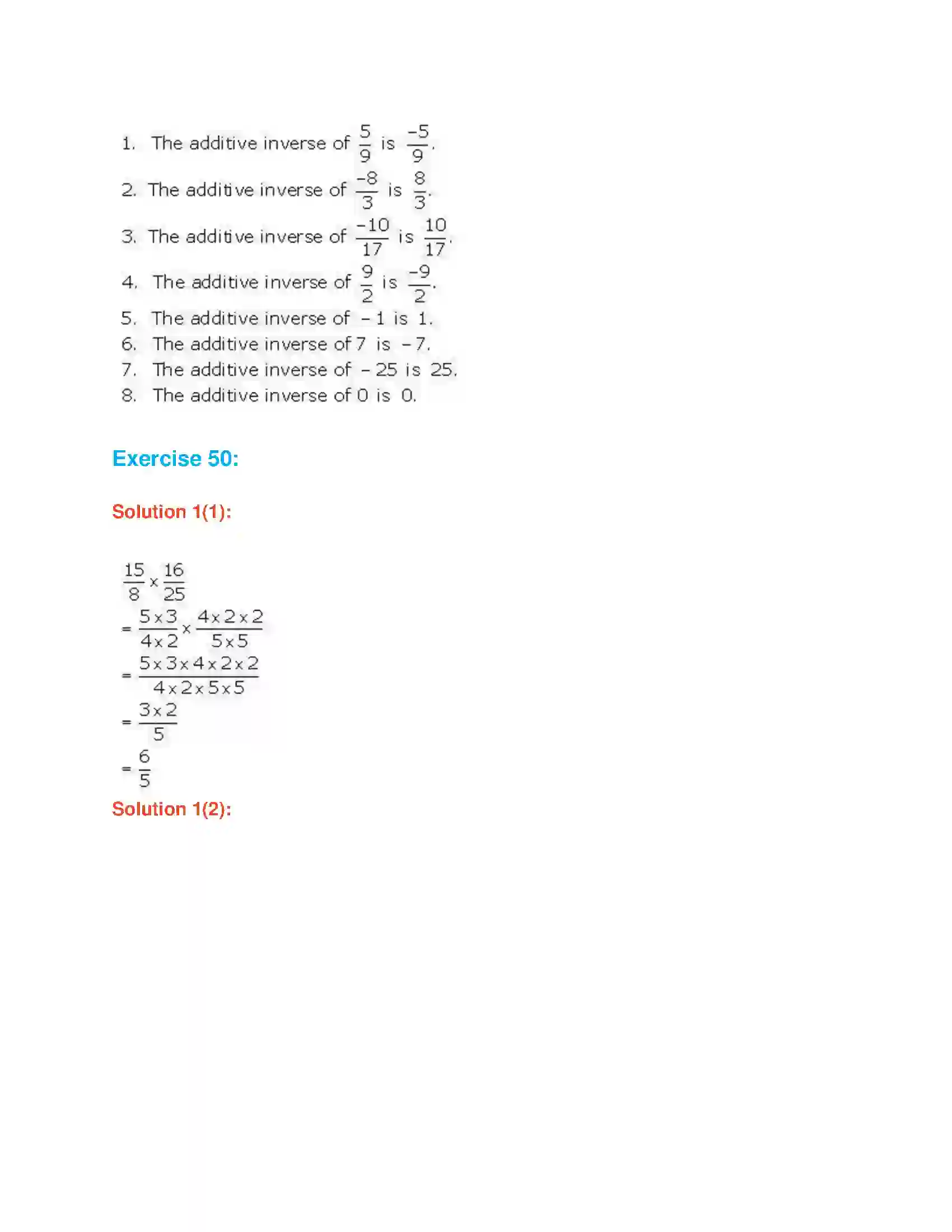 Maharashtra Board Class 7th Mathematics Operations on Rational Numbers Solution 8