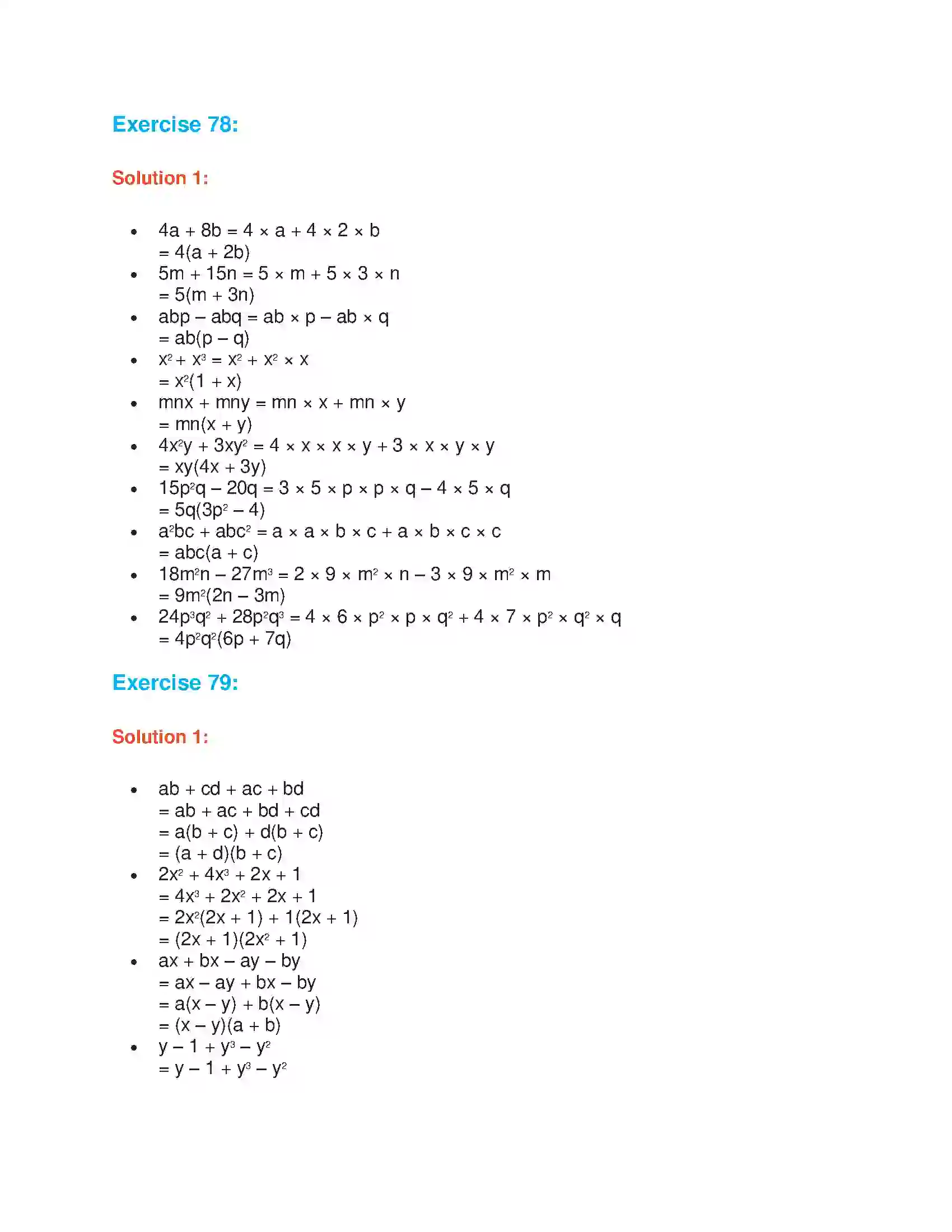 Maharashtra Board Class 7th Mathematics Factors of Algebraic Expressions Solution 3