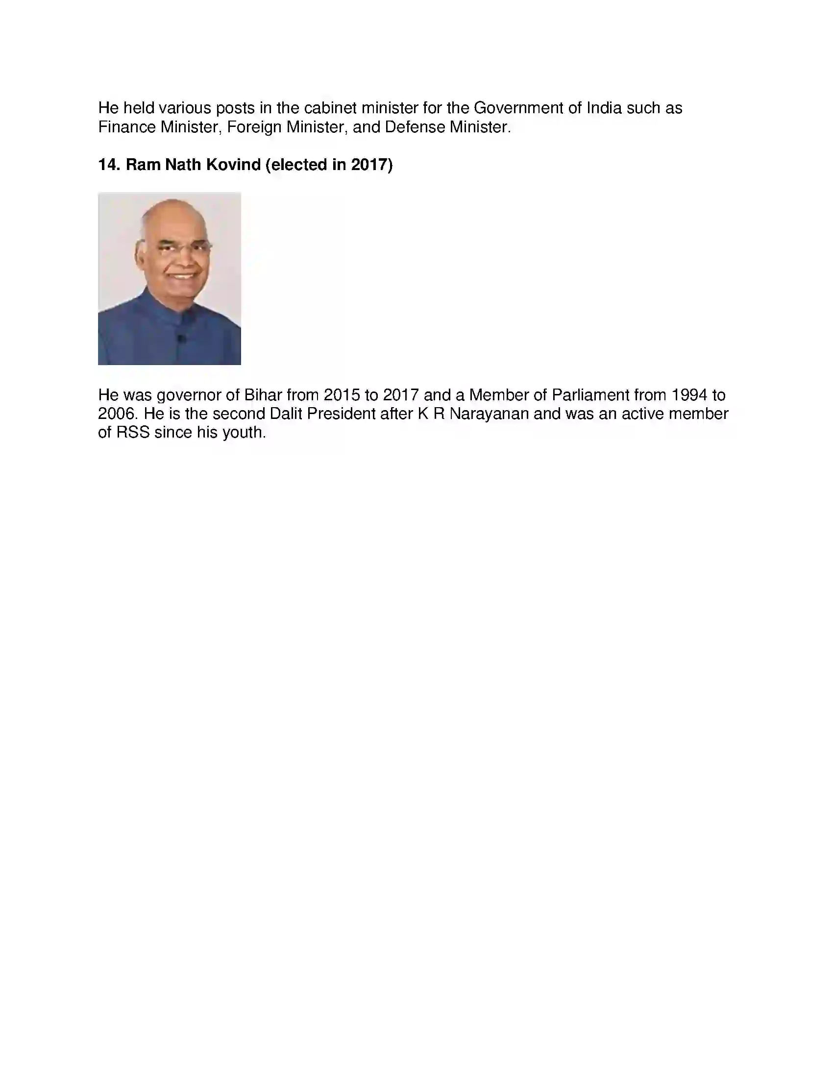 Maharashtra Board Class 8th Civics - English Medium The Union Executive Solution 13