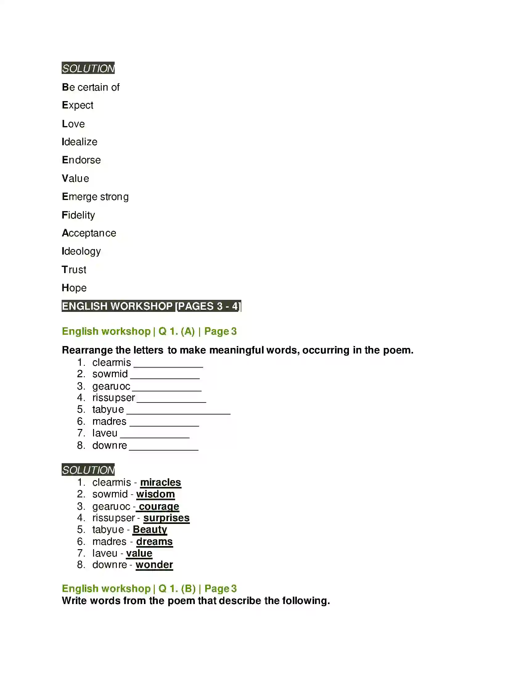 Maharashtra Board Class 8th English 1.1 A Time To Believe Solution 2