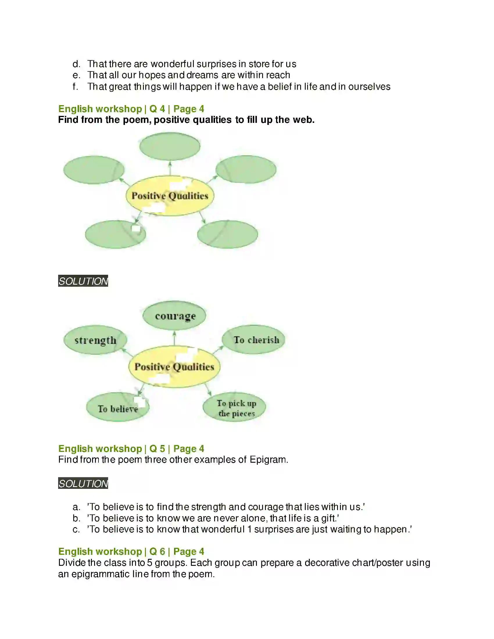 Maharashtra Board Class 8th English 1.1 A Time To Believe Solution 4