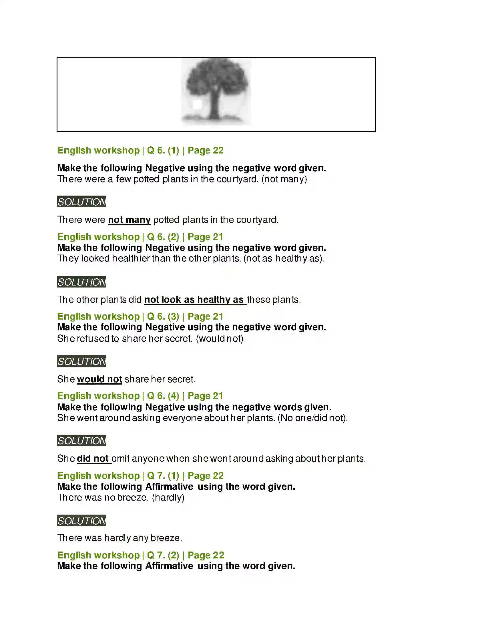 Maharashtra Board Class 8th English 1.4 Revathi’s Musical Plants Solution 6