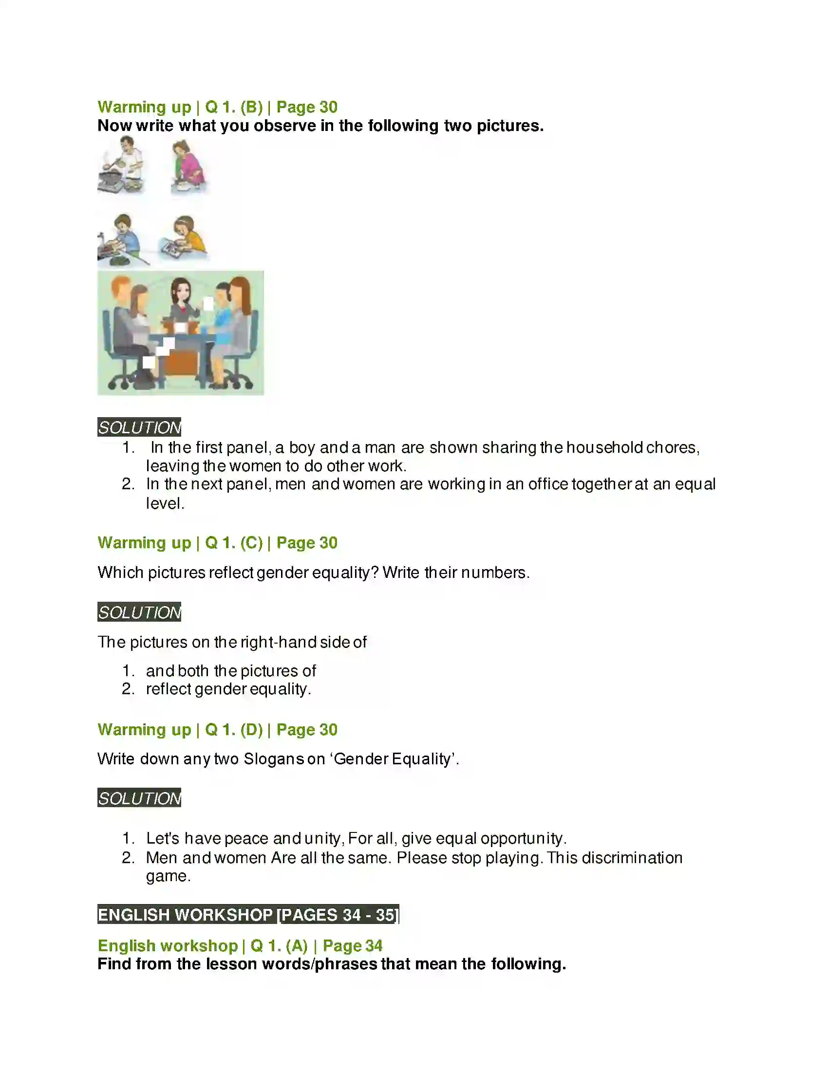 Maharashtra Board Class 8th English 2.2 Nature Created Man & Woman as Equals Solution 2