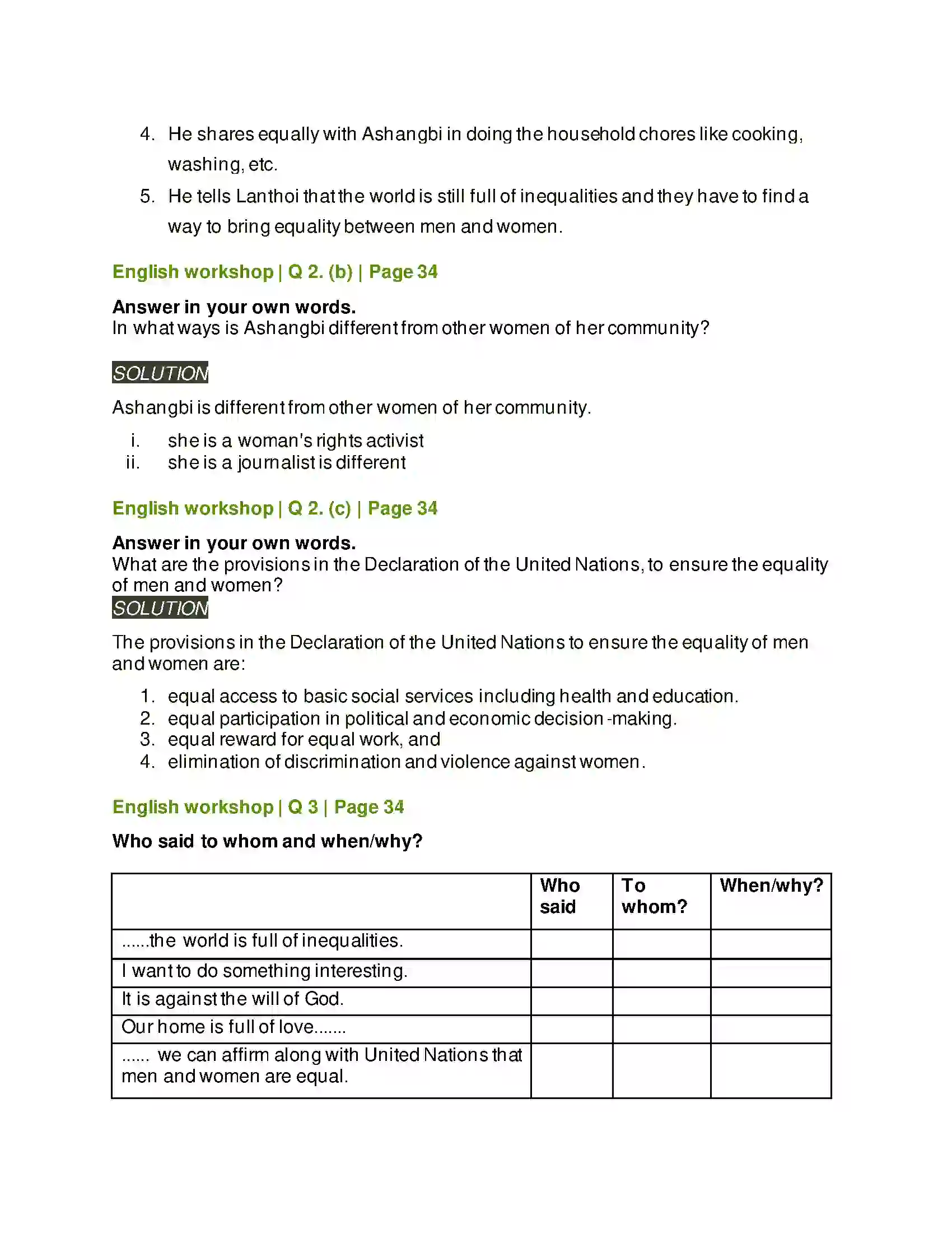 Maharashtra Board Class 8th English 2.2 Nature Created Man & Woman as Equals Solution 4