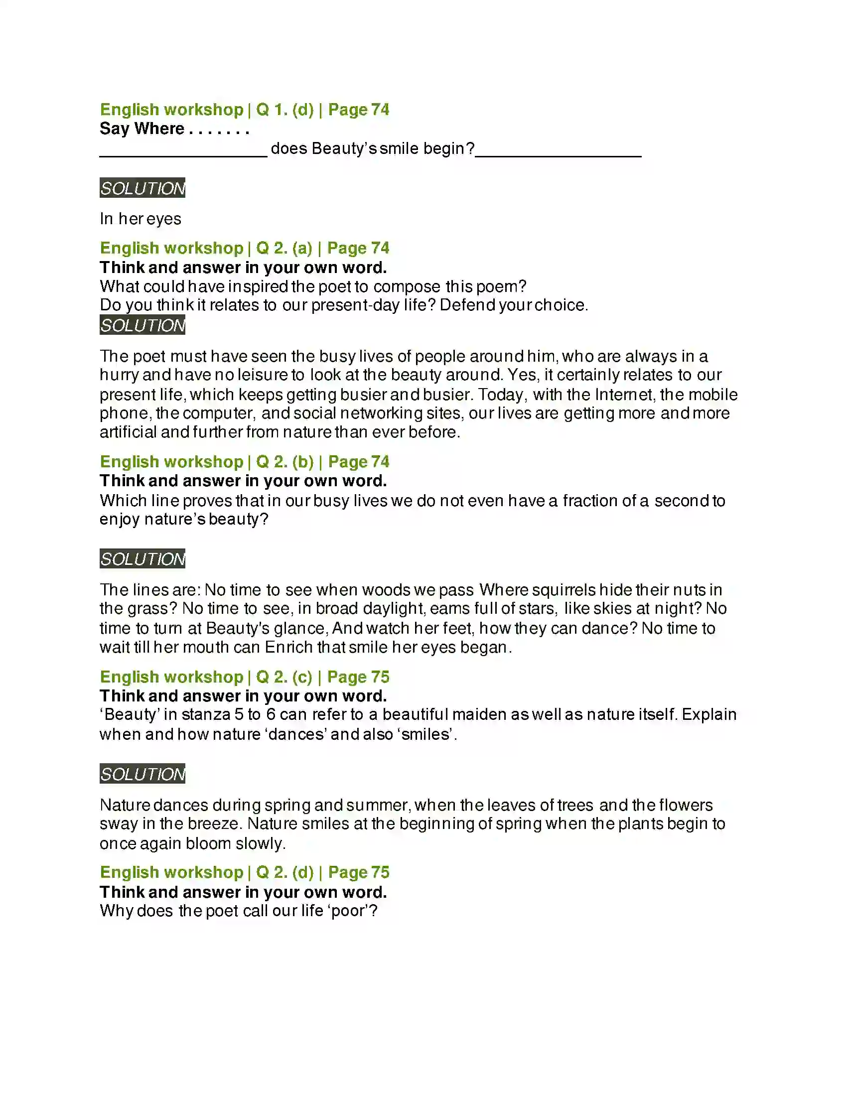 Maharashtra Board Class 8th English 3.4 Leisure Solution 3