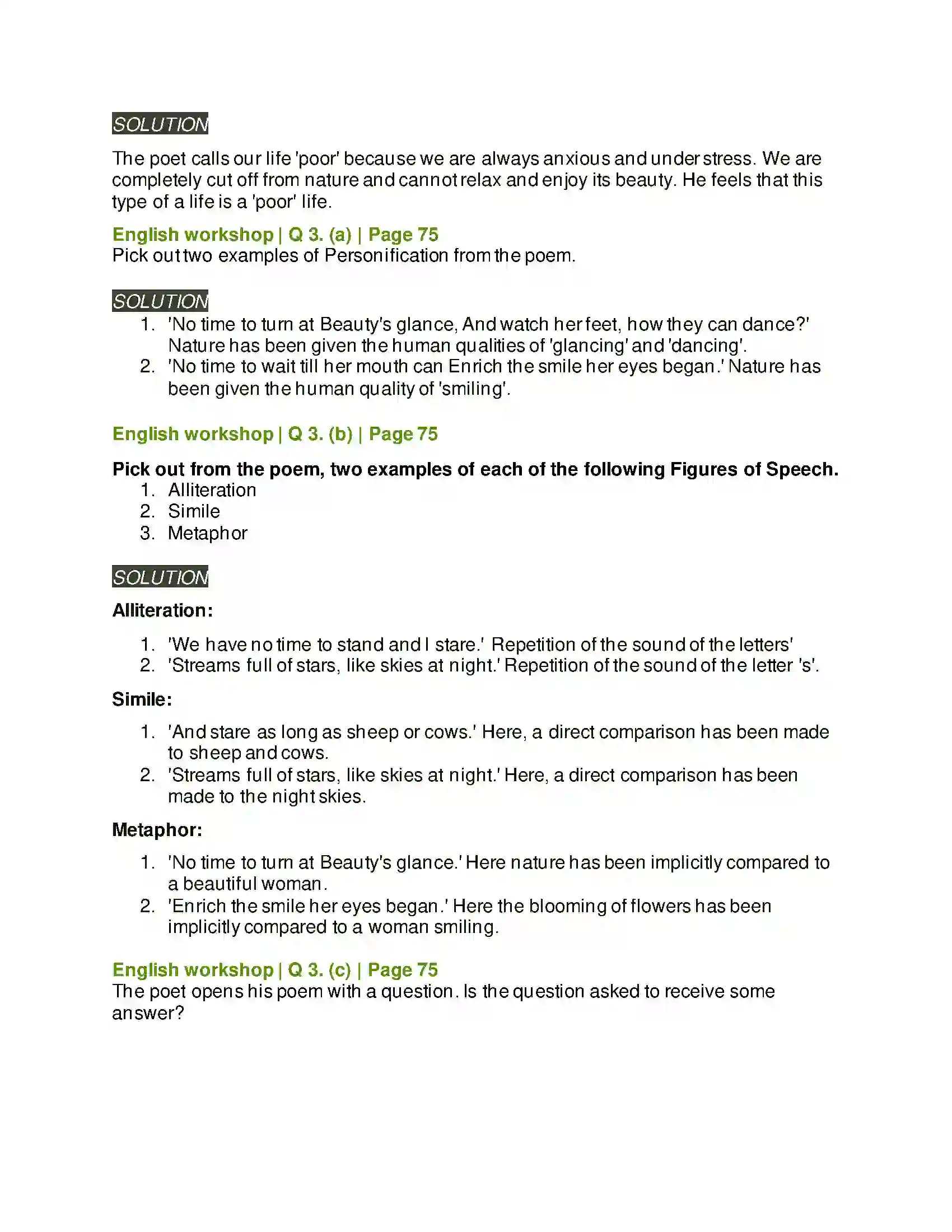 Maharashtra Board Class 8th English 3.4 Leisure Solution 4