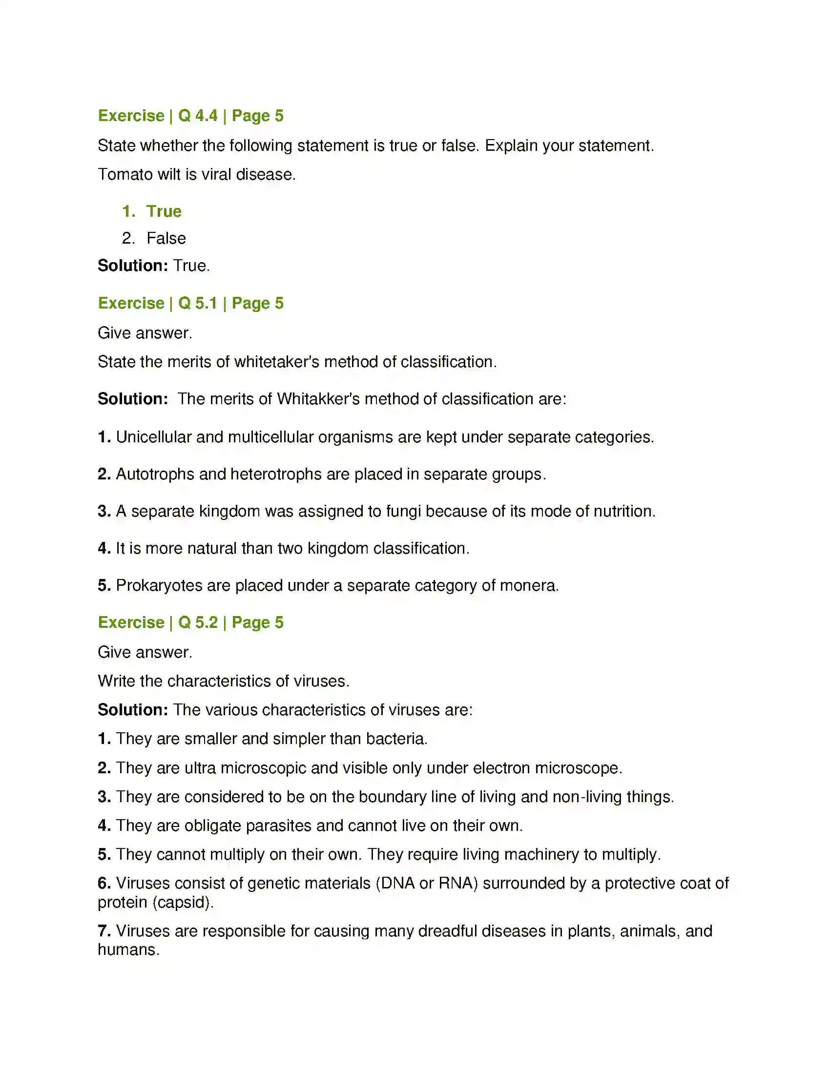 Maharashtra Board Class 8th General Science Living World and Classification of Microbes Solution 4