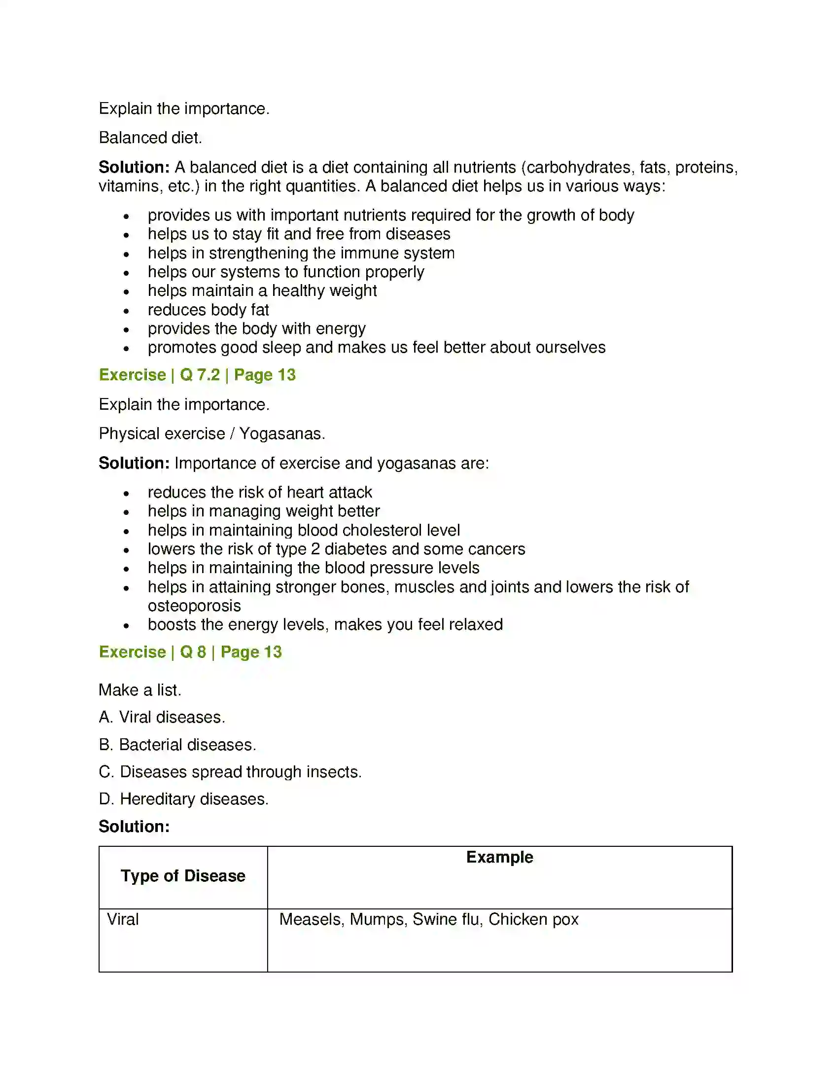 Maharashtra Board Class 8th General Science Health and Diseases Solution 5