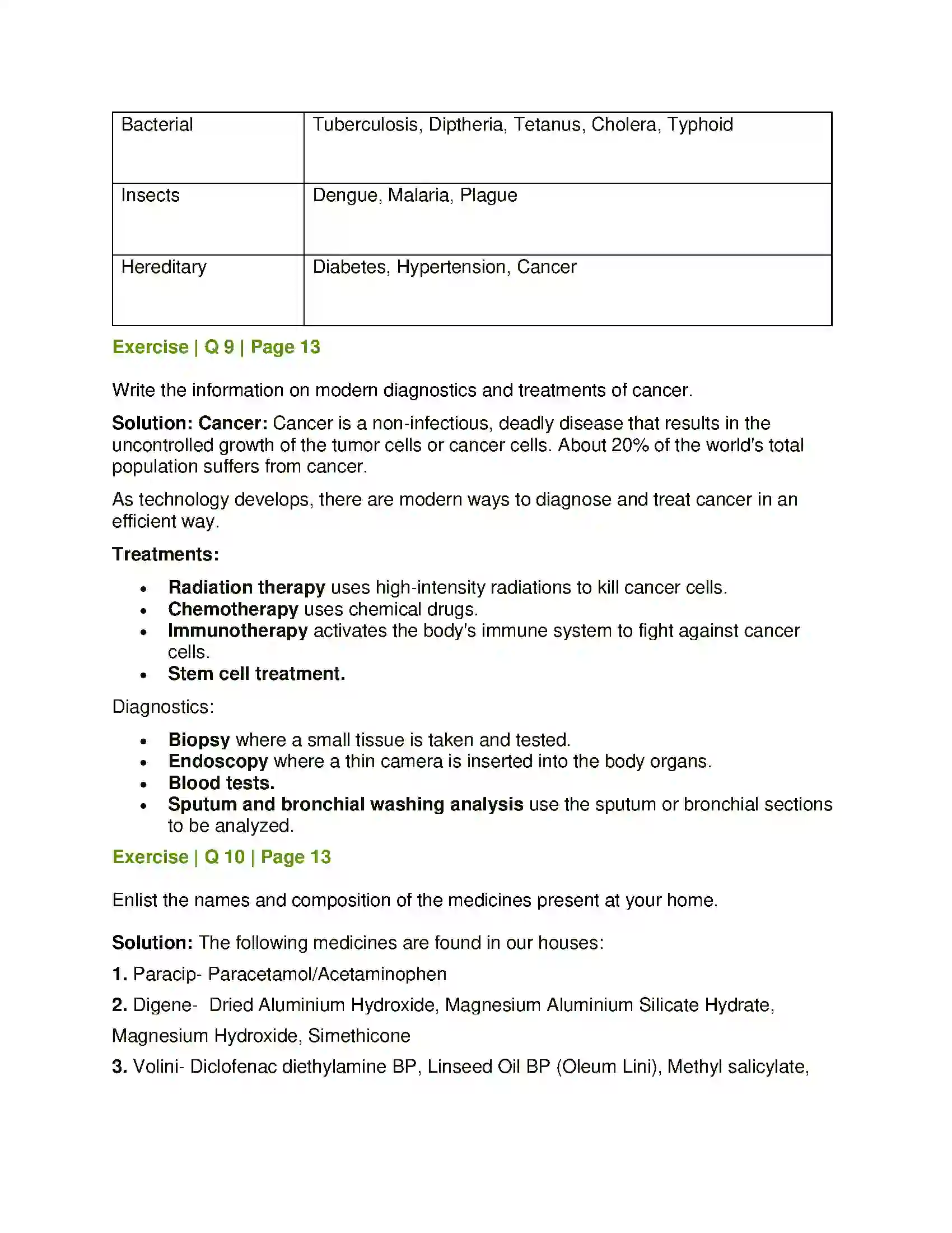 Maharashtra Board Class 8th General Science Health and Diseases Solution 6