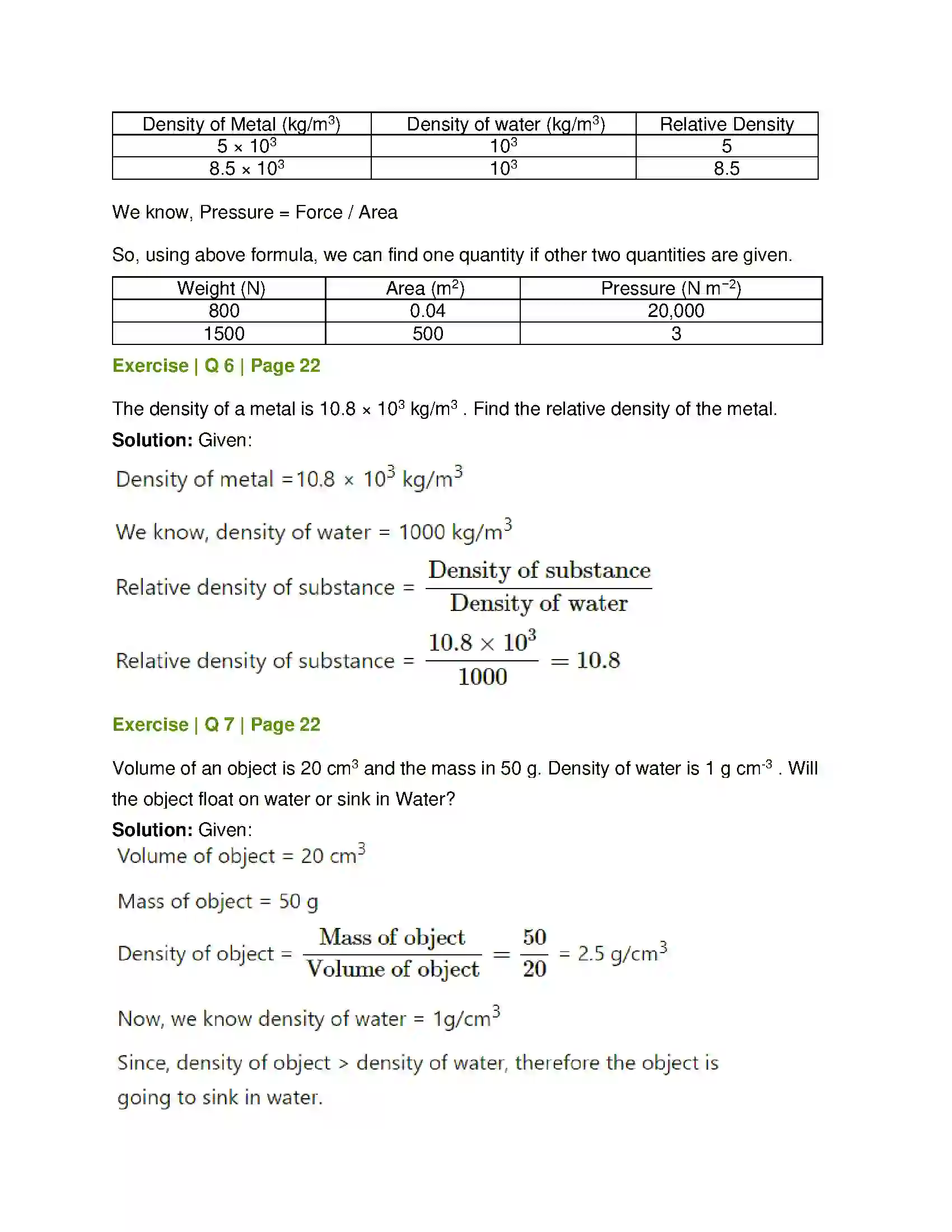 Maharashtra Board Class 8th General Science Force and Pressure Solution 5