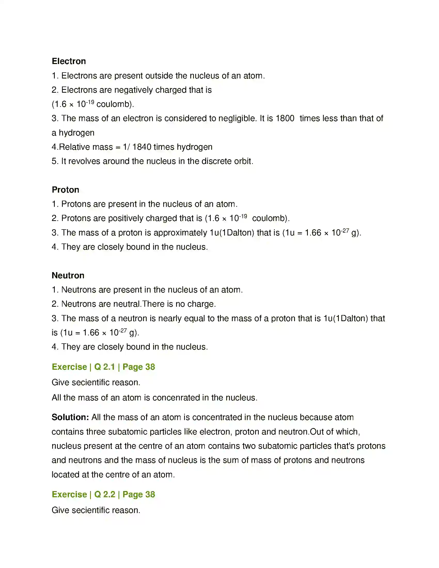 Maharashtra Board Class 8th General Science Inside the Atom Solution 3