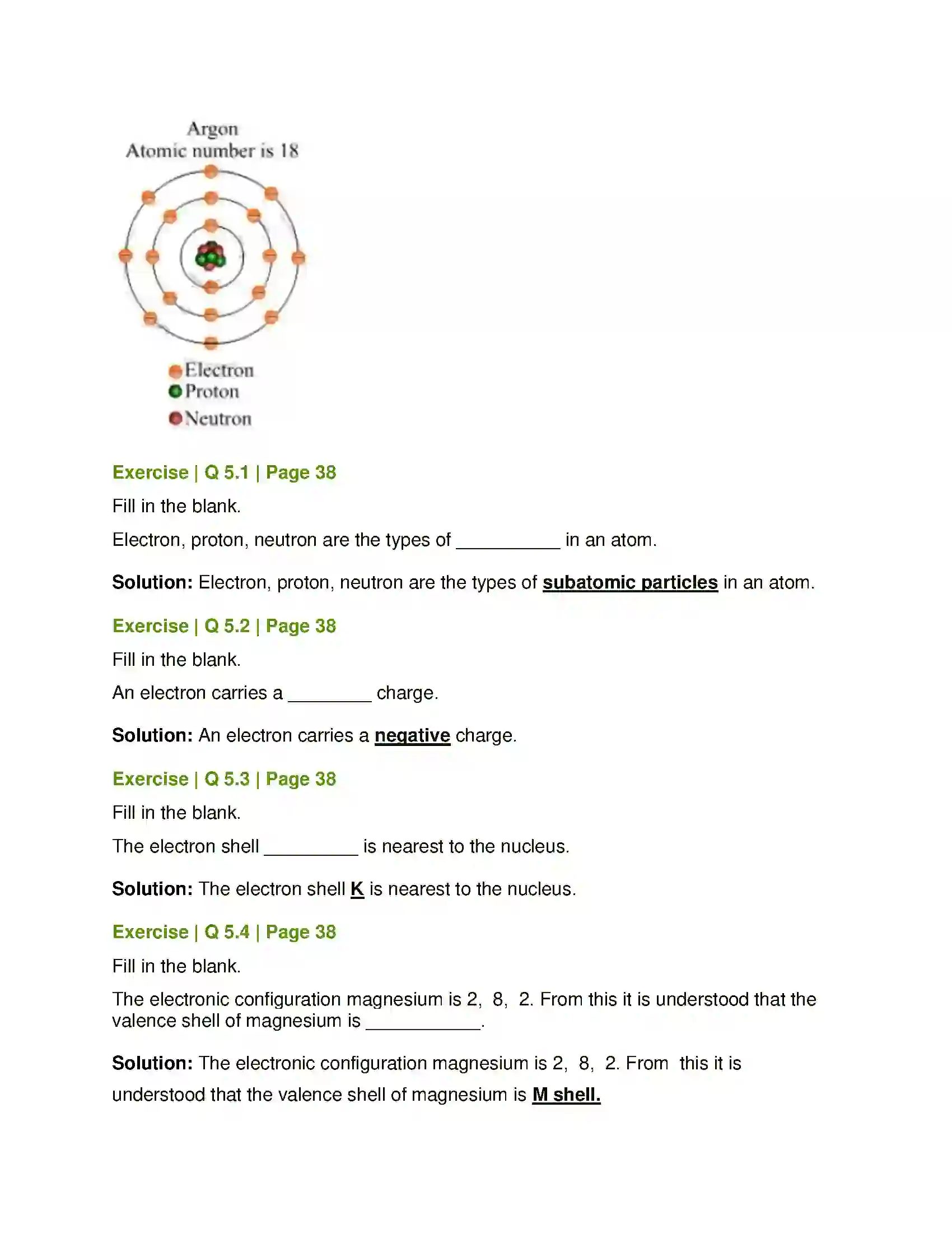 Maharashtra Board Class 8th General Science Inside the Atom Solution 8