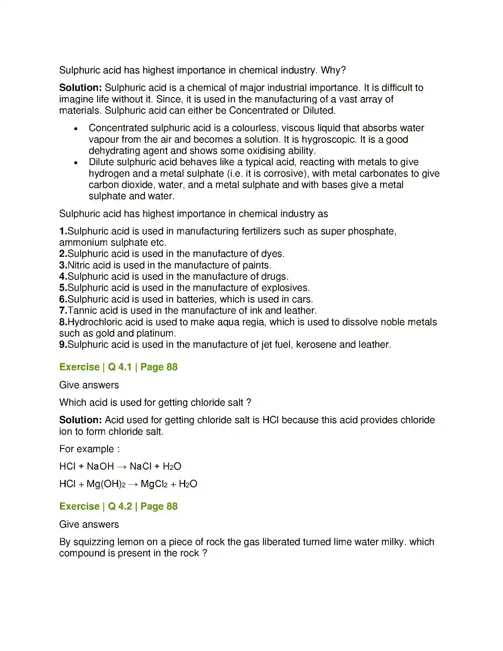 Maharashtra Board Class 8th General Science Introduction to Acid and Base Solution 2