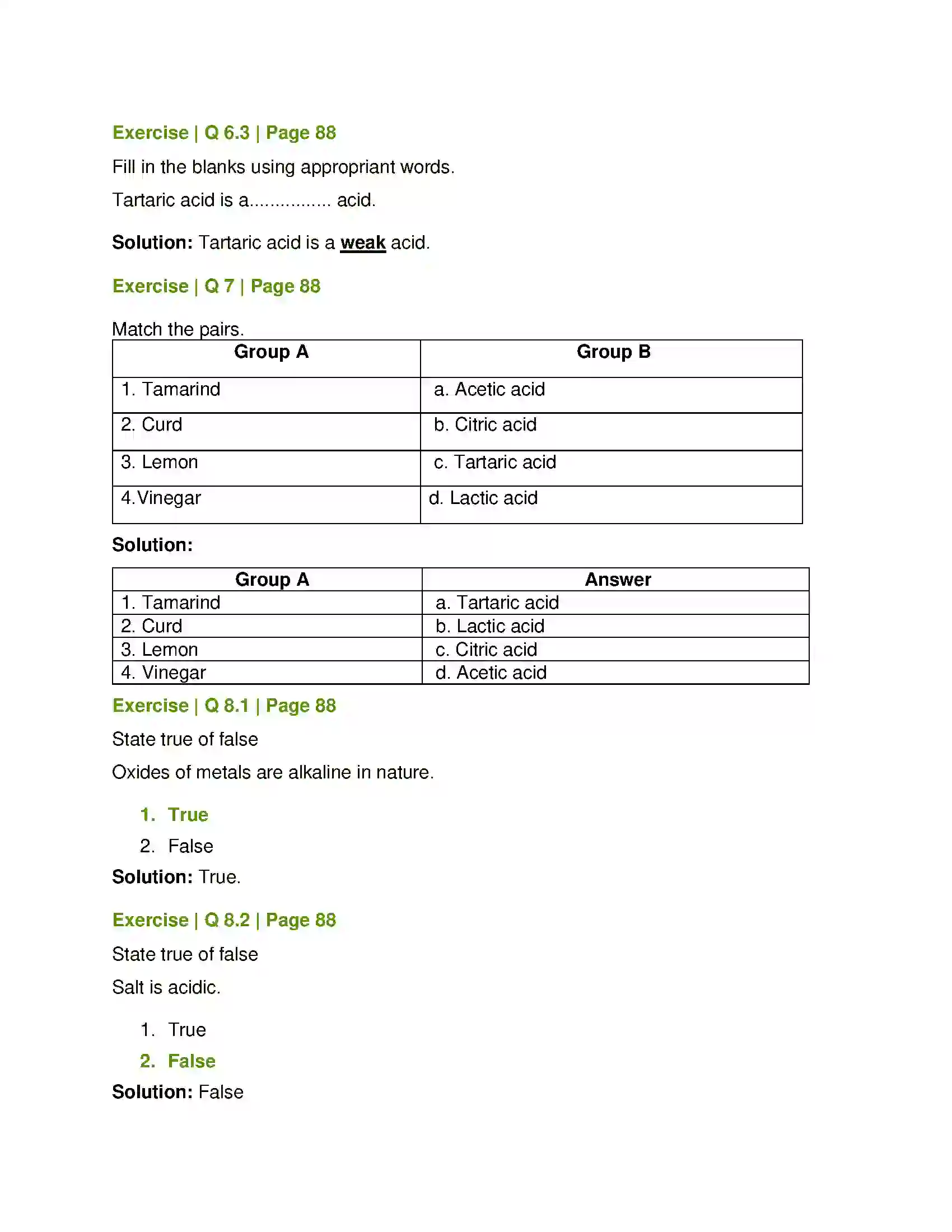 Maharashtra Board Class 8th General Science Introduction to Acid and Base Solution 6