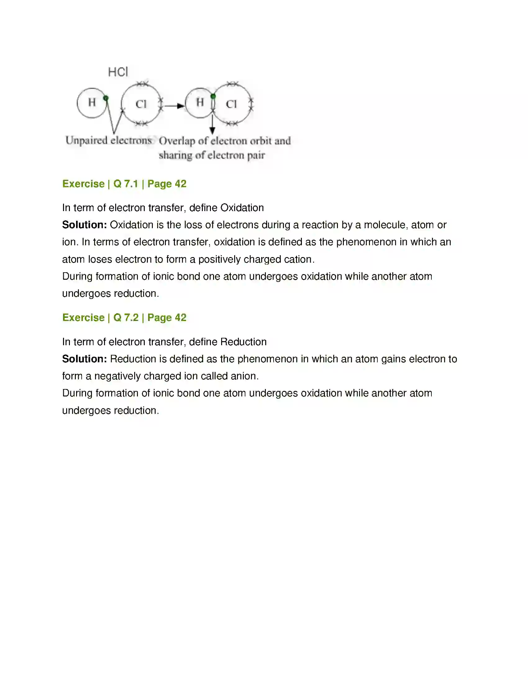Maharashtra Board Class 8th General Science Chemical Change and Chemical Bond Solution 7