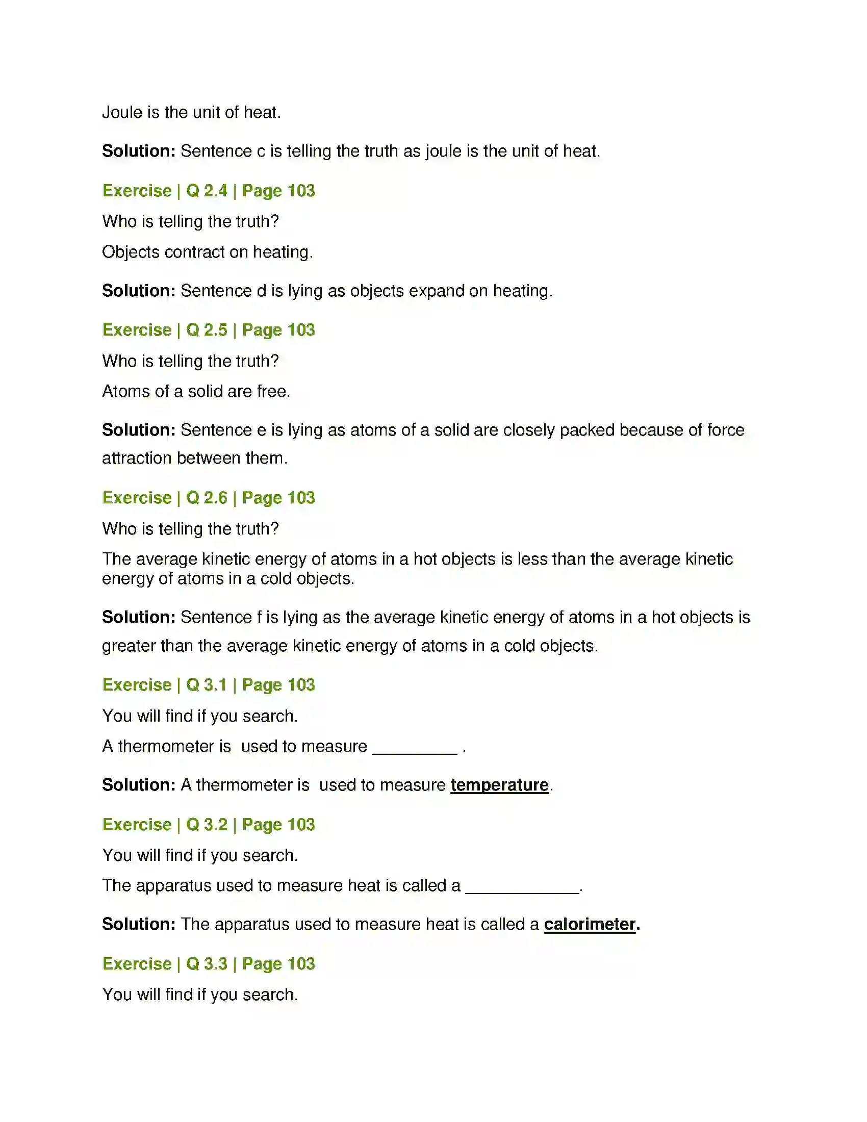 Maharashtra Board Class 8th General Science Measurement and Effects of Heat Solution 2