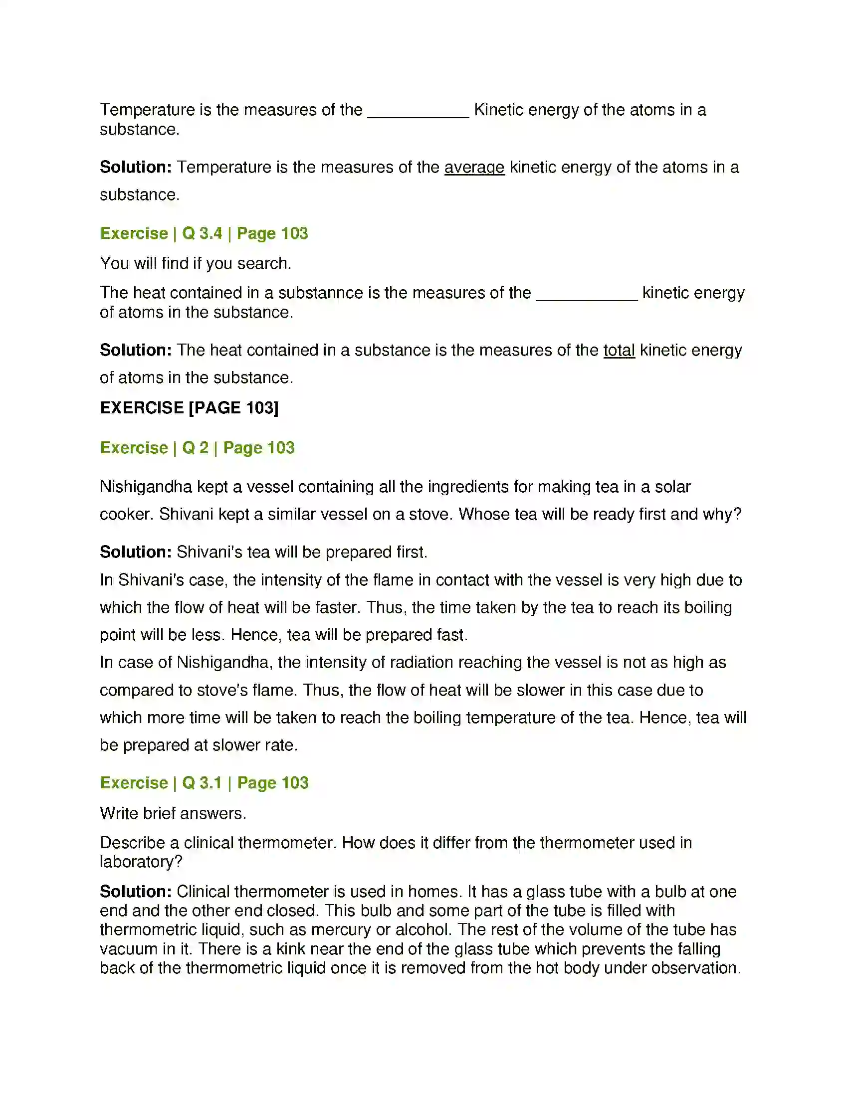 Maharashtra Board Class 8th General Science Measurement and Effects of Heat Solution 3