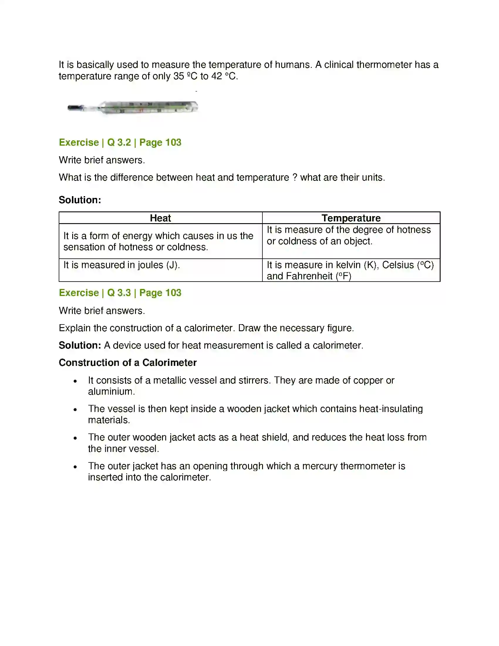 Maharashtra Board Class 8th General Science Measurement and Effects of Heat Solution 4