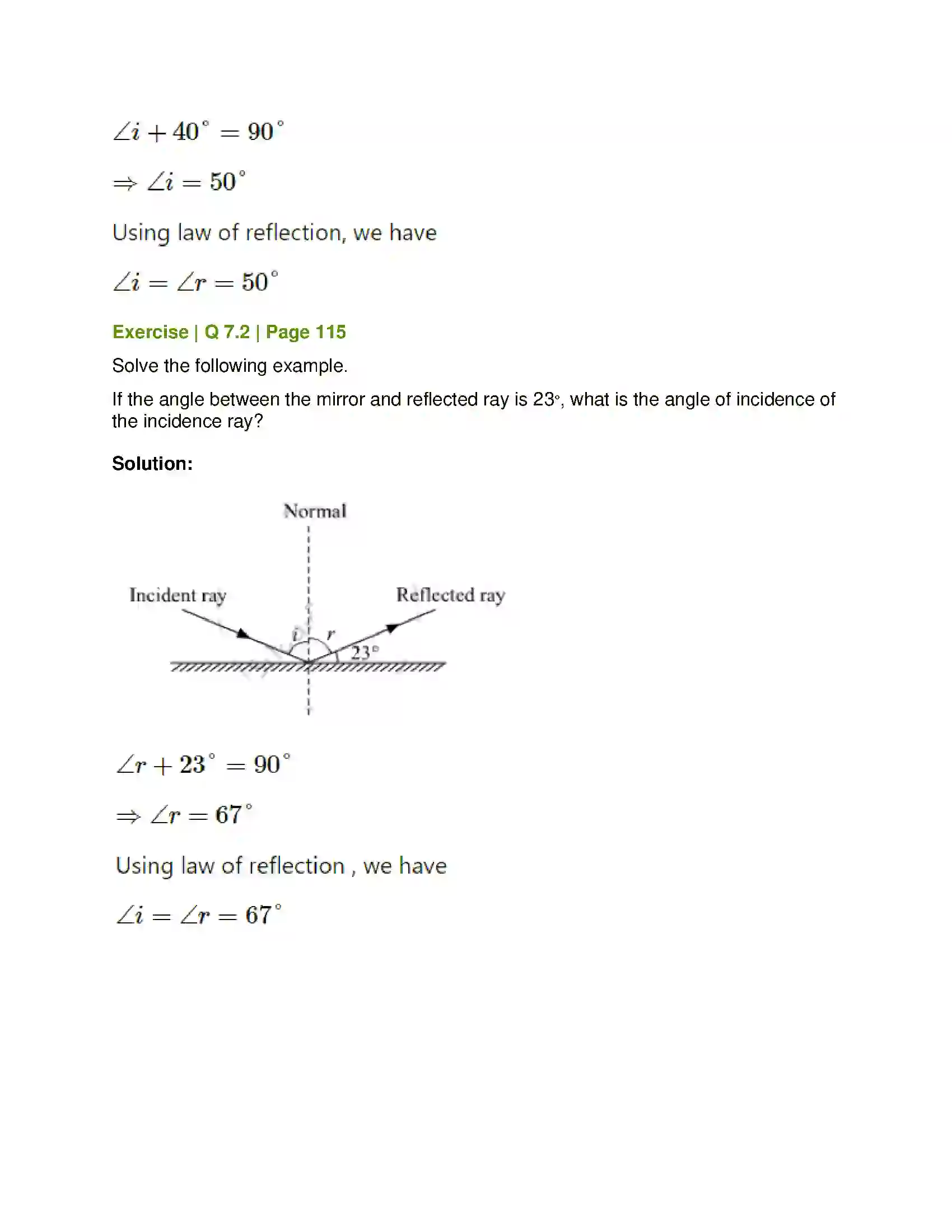 Maharashtra Board Class 8th General Science Reflection of Light Solution 5
