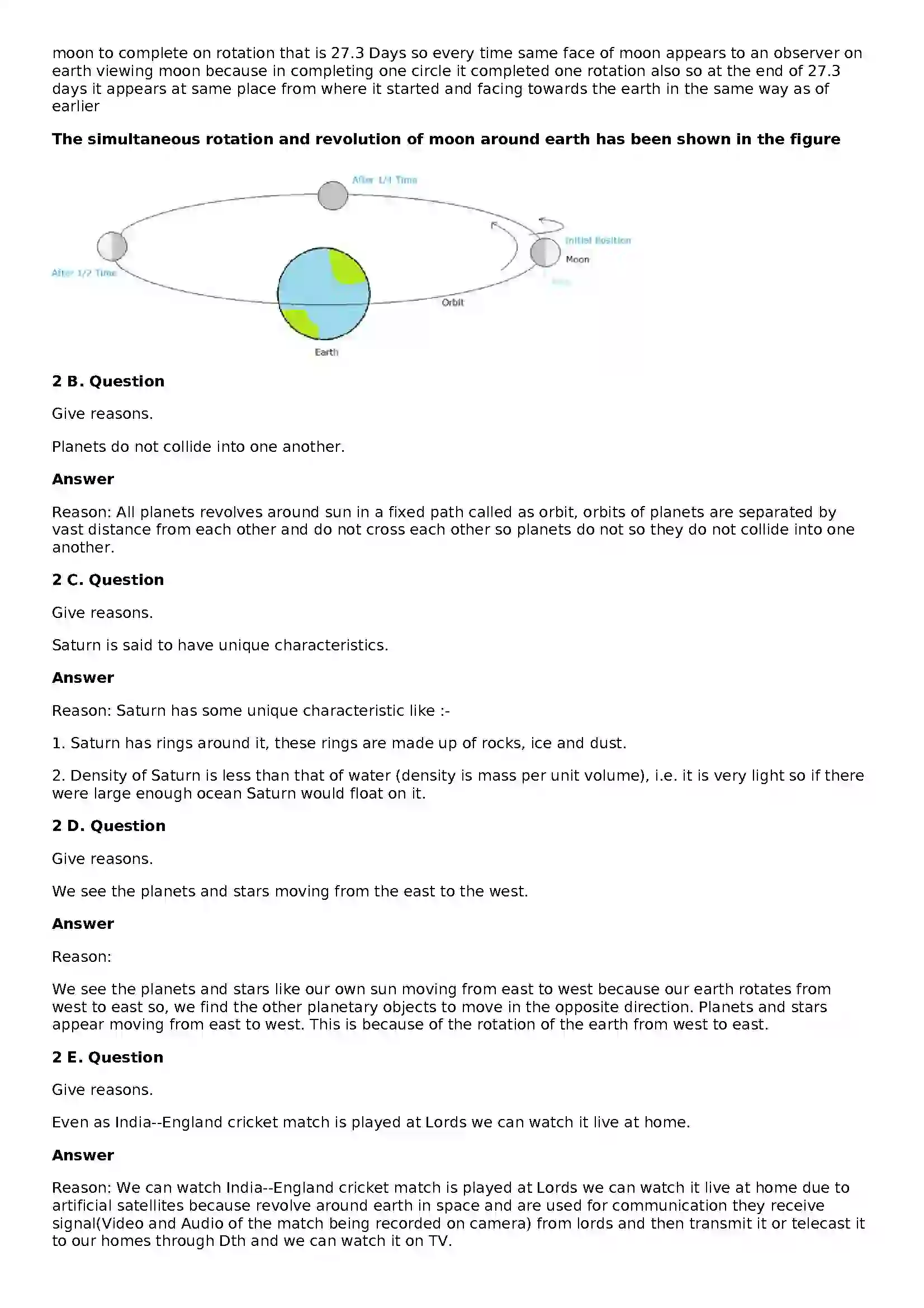 Maharashtra Board Class 8th General Science Stars and Our Solar System Solution 2
