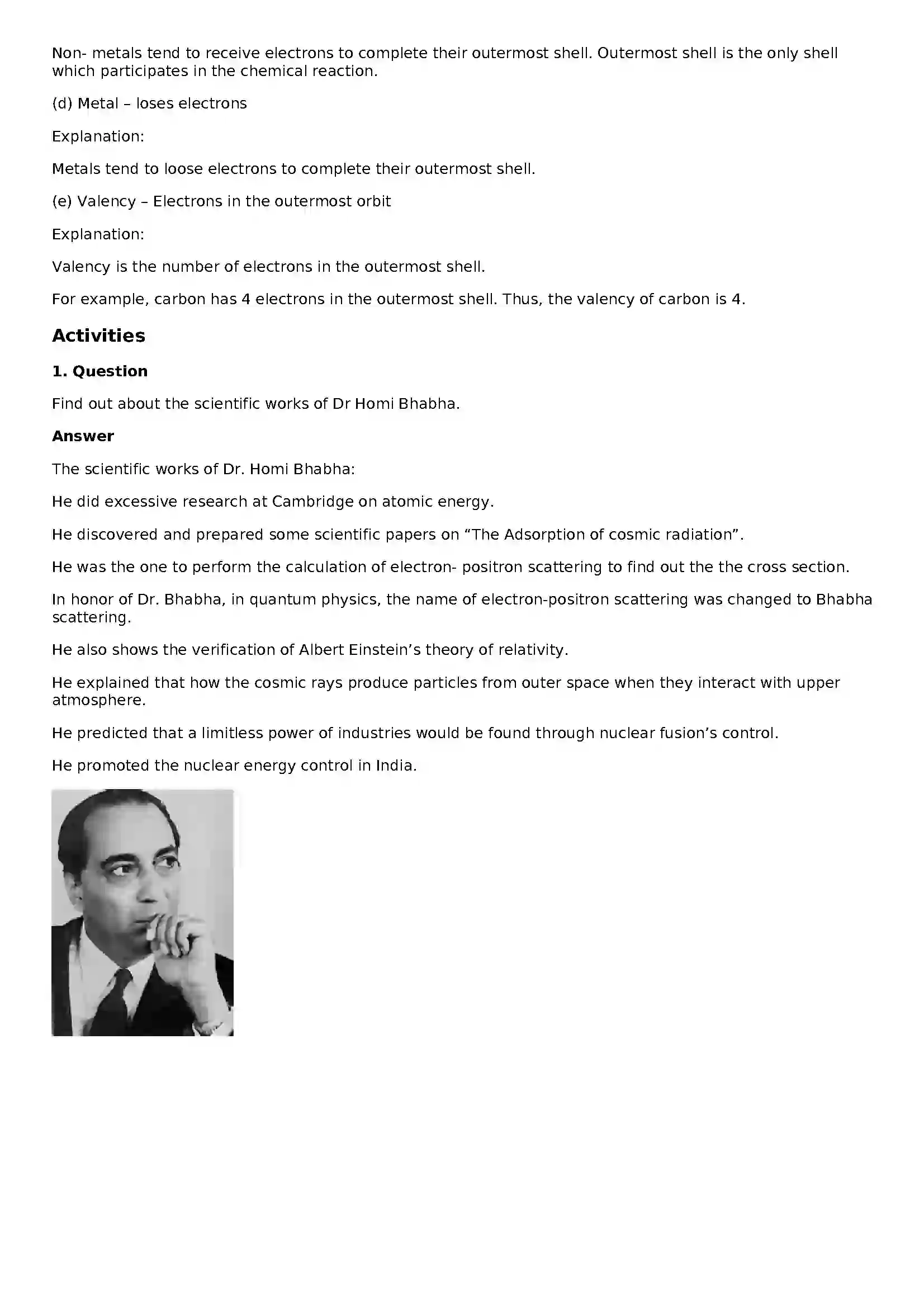 Maharashtra Board Class 8th General Science The Structure of an Atom Solution 7