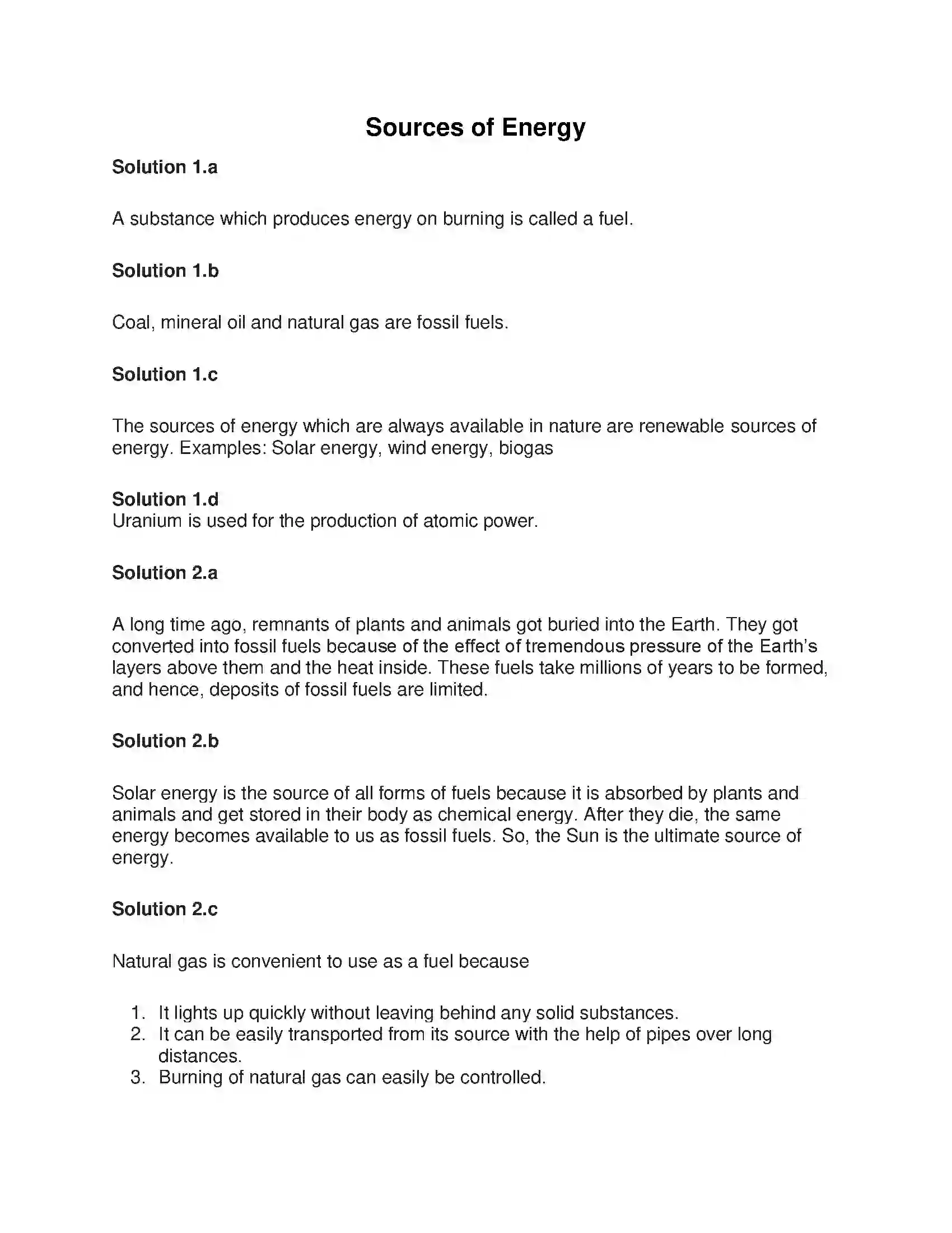 Maharashtra Board Class 8th General Science Sources of Energy Solution 1