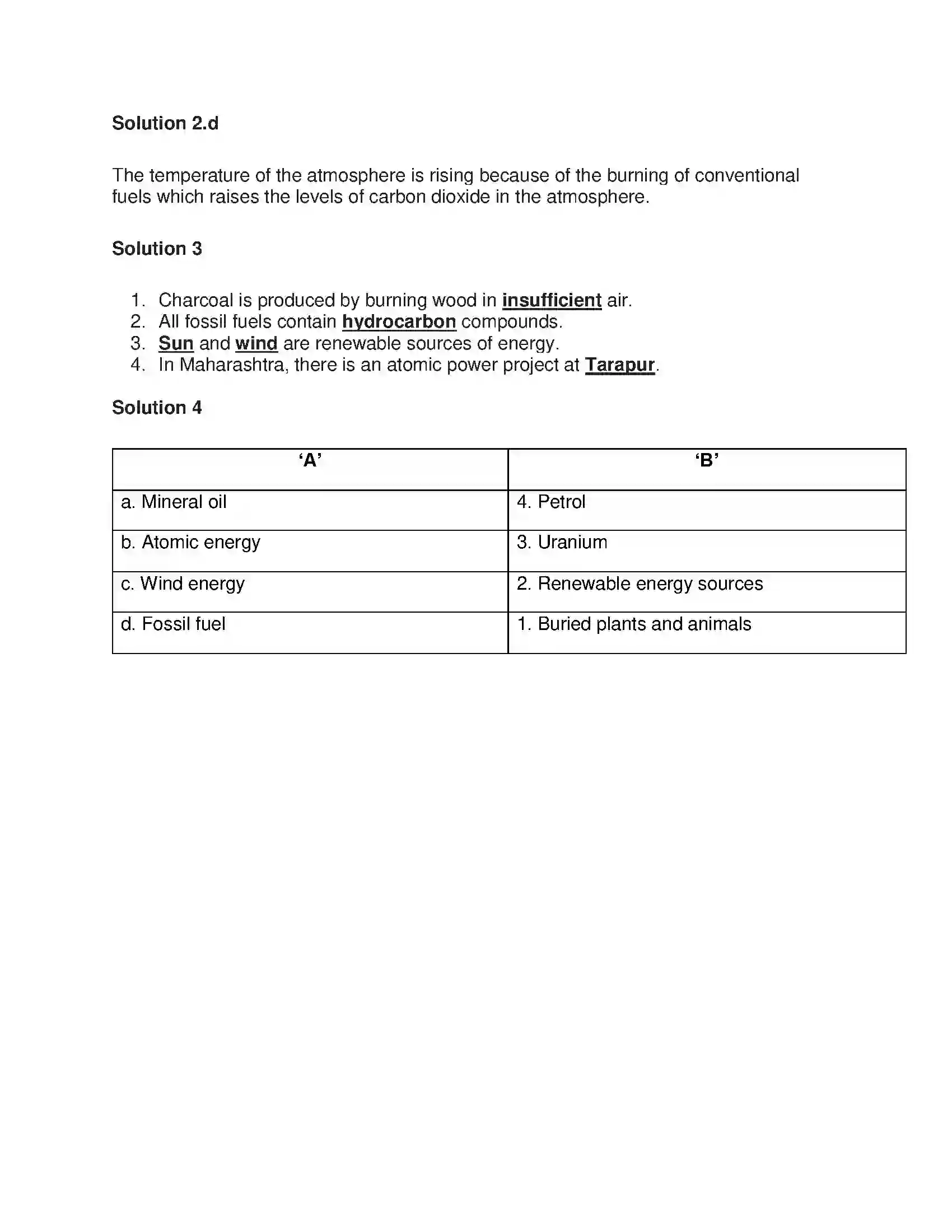 Maharashtra Board Class 8th General Science Sources of Energy Solution 2