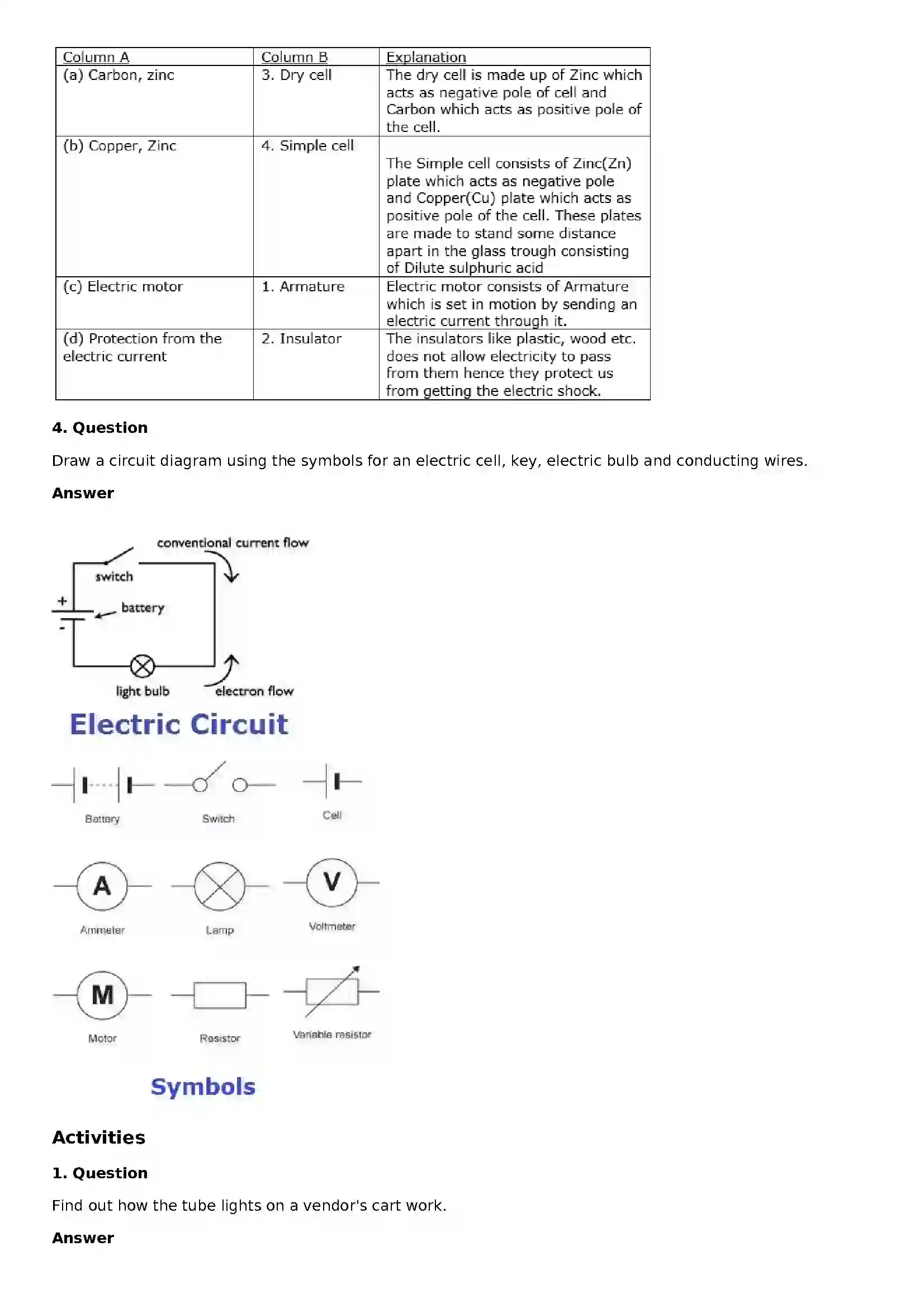 Maharashtra Board Class 8th General Science Electric Current Solution 3