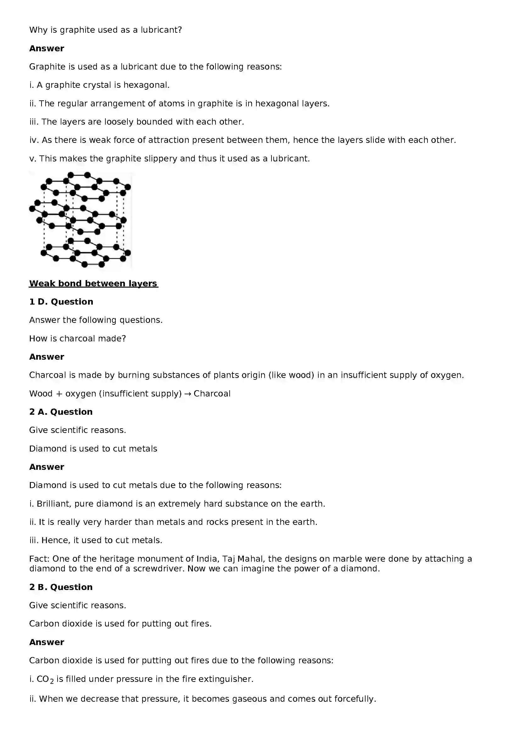 Maharashtra Board Class 8th General Science Carbon and Carbon Compounds Solution 2