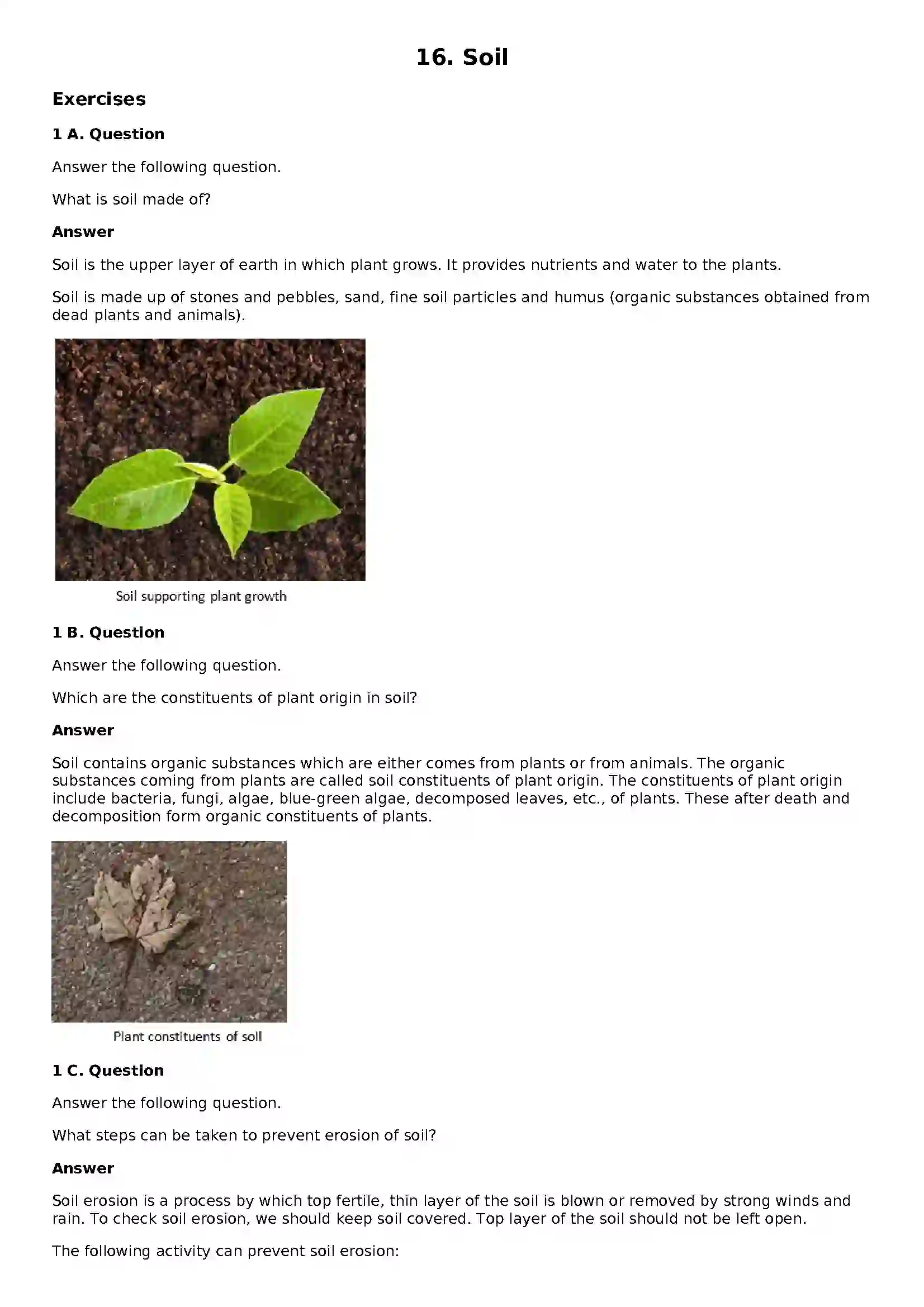 Maharashtra Board Class 8th General Science Soil Solution 1