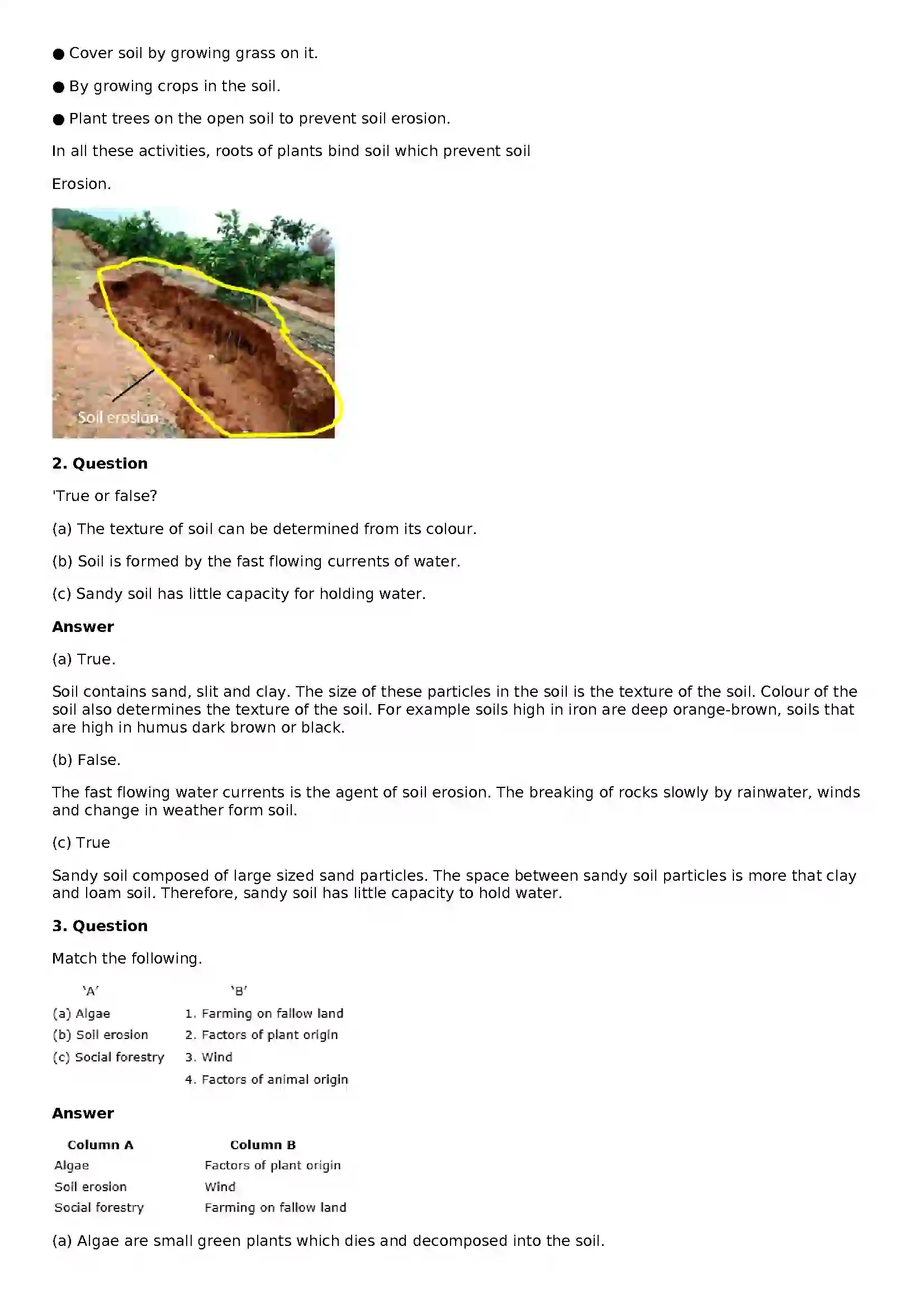 Maharashtra Board Class 8th General Science Soil Solution 2