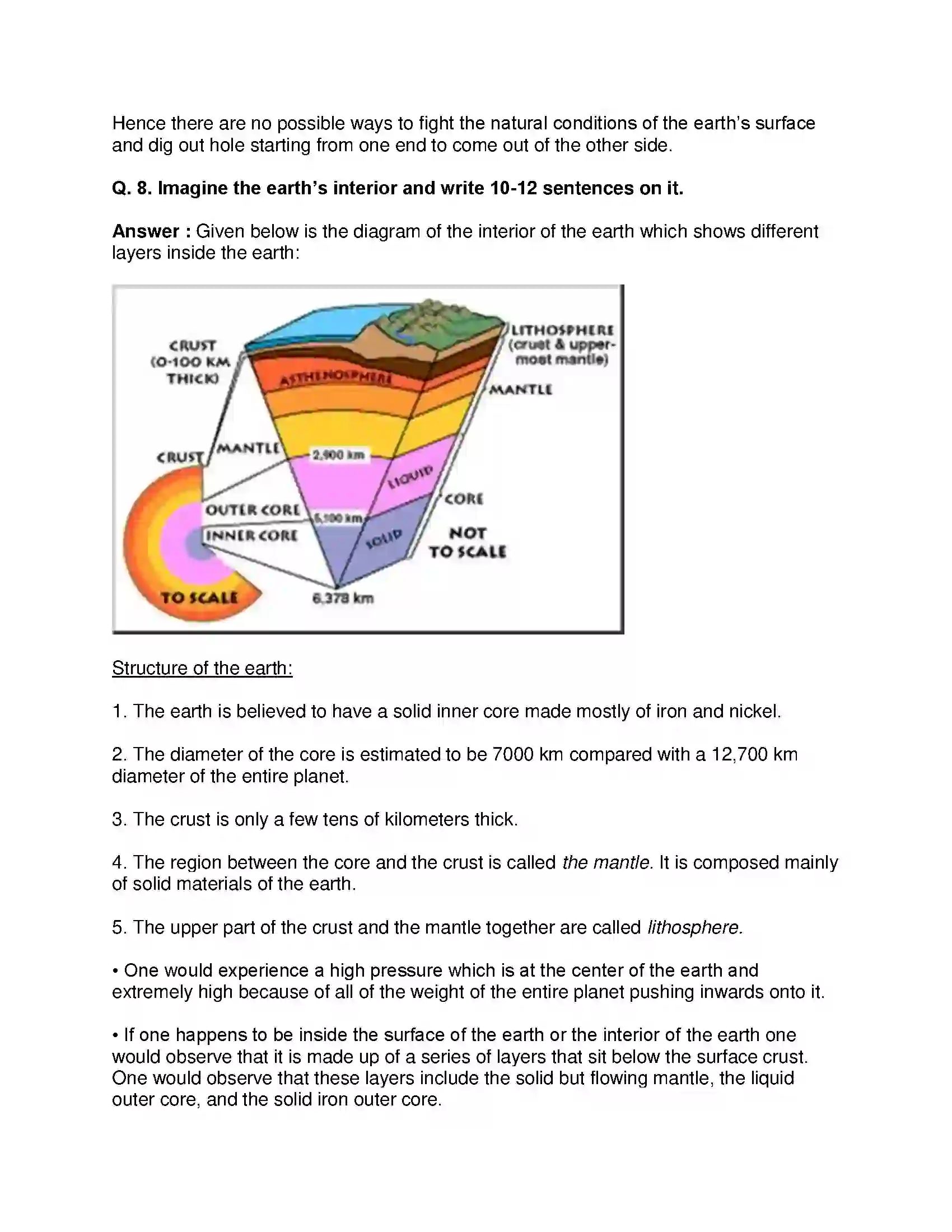 Maharashtra Board Class 8th Geography - English Medium Interior of the Earth Solution 10