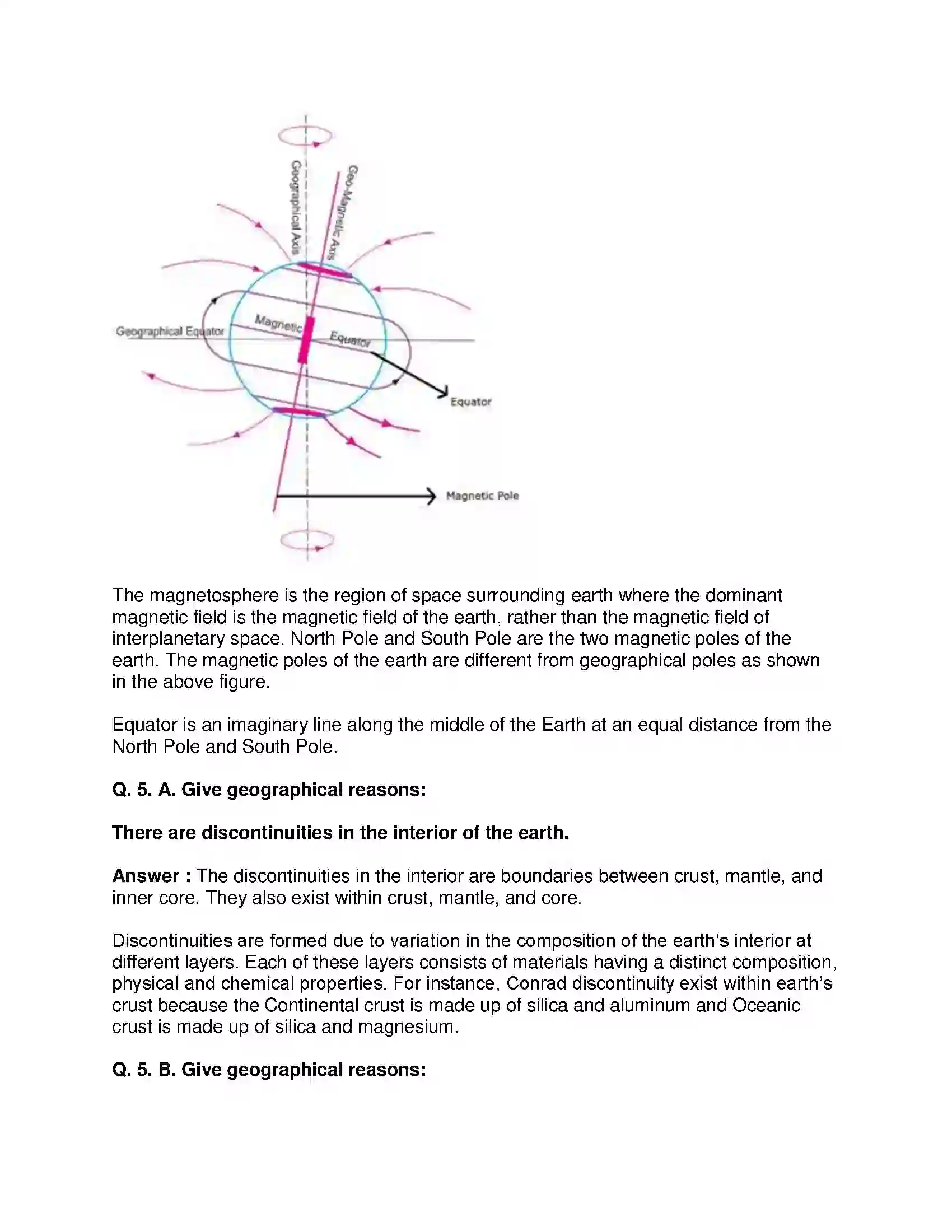 Maharashtra Board Class 8th Geography - English Medium Interior of the Earth Solution 6