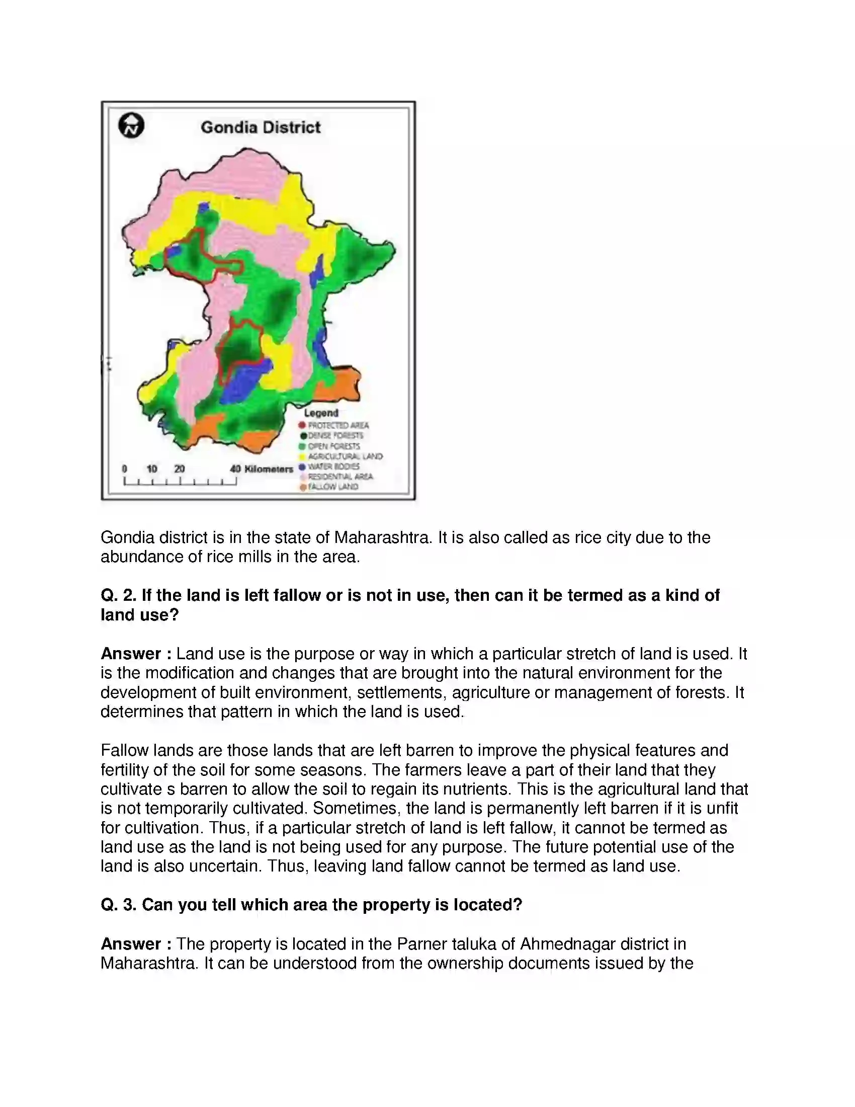 Maharashtra Board Class 8th Geography - English Medium Land Use Solution 5