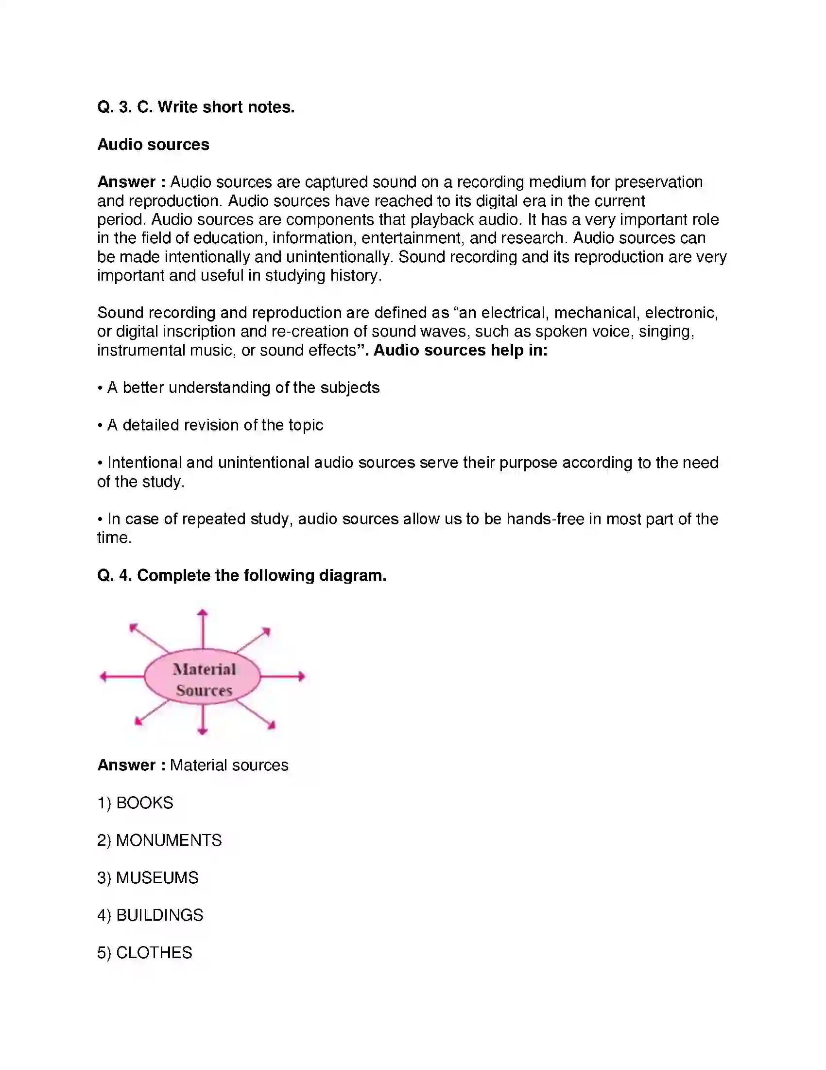 Maharashtra Board Class 8th History - English Medium Sources of History Solution 5