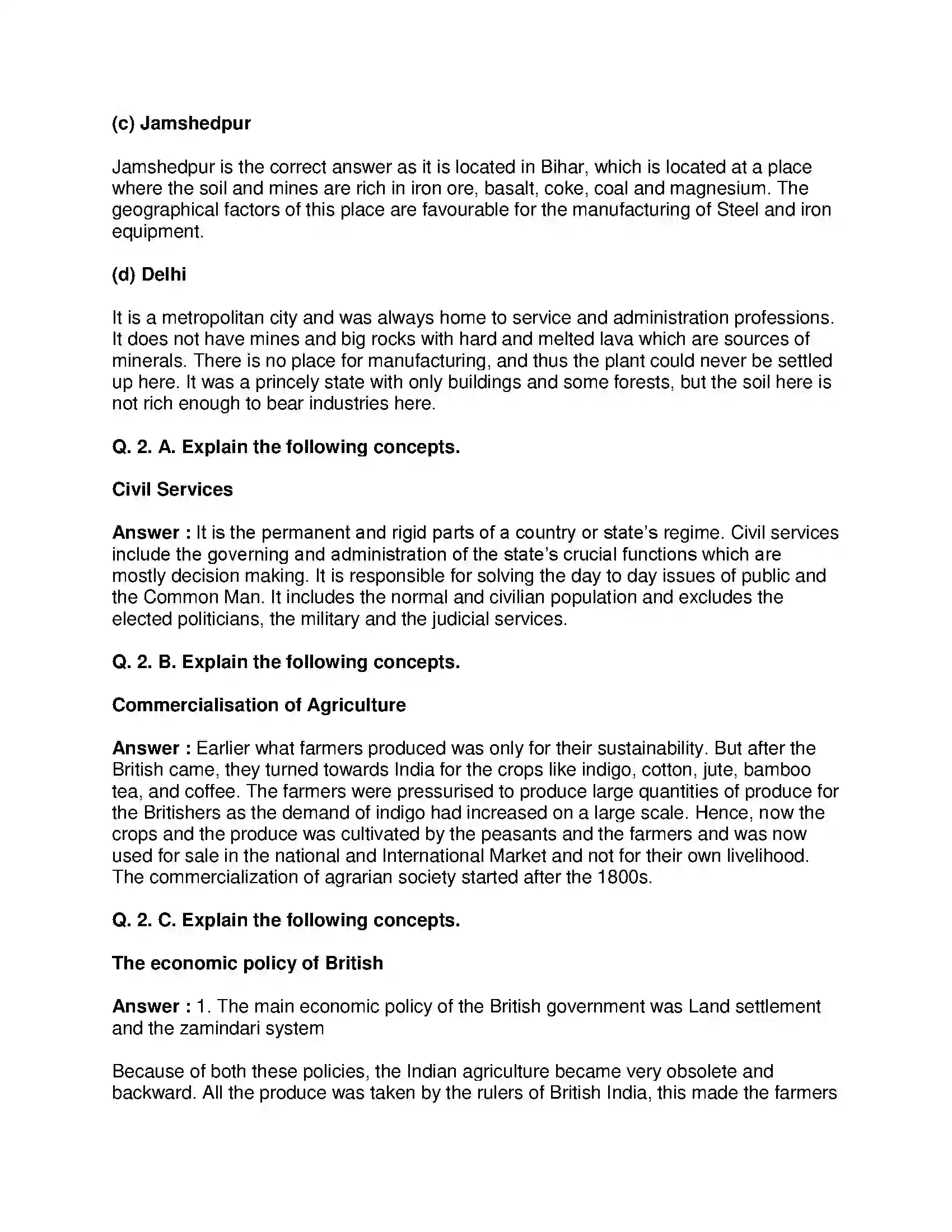 Maharashtra Board Class 8th History - English Medium Effects of British rule Solution 3